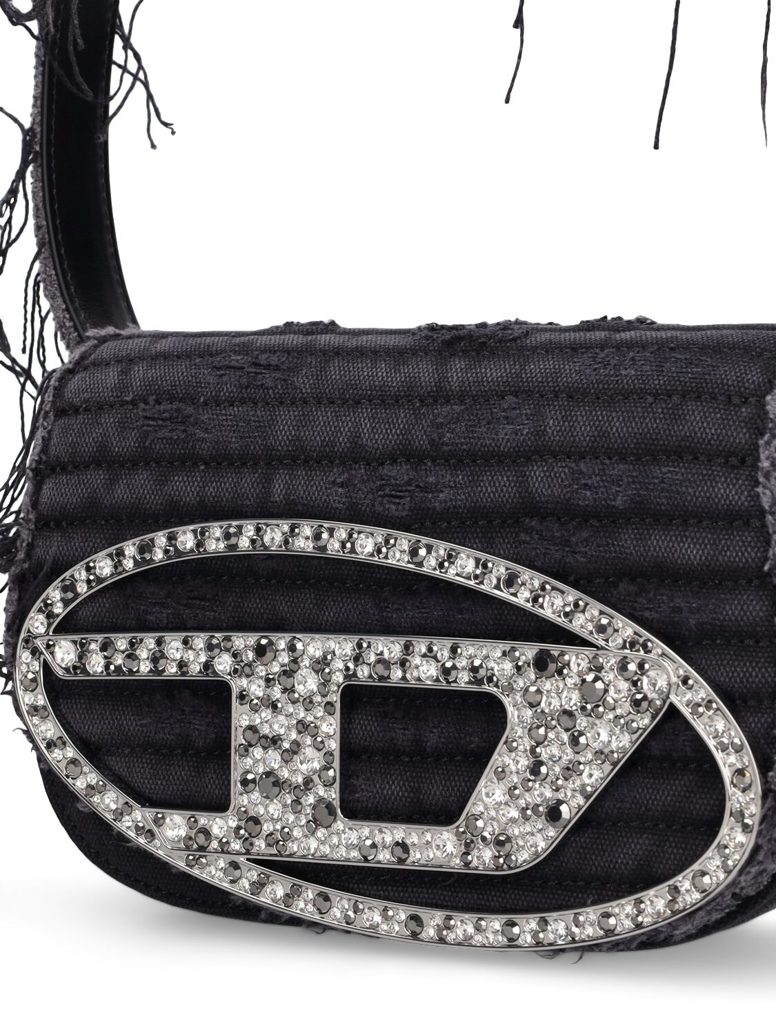 Shop Diesel 1dr Leather Bag In Black,silver