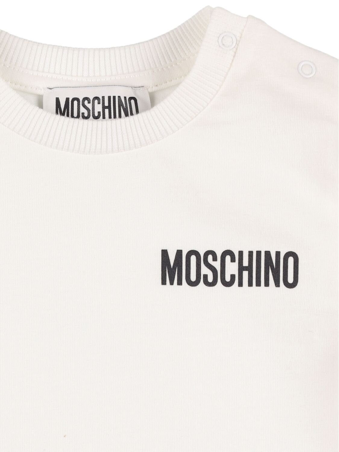 Shop Moschino Cotton Jersey T-shirt & Sweat Jumpsuit In White,red