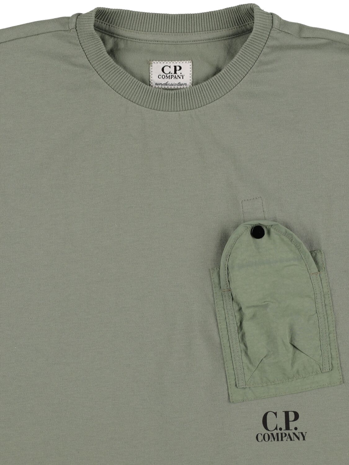 Shop C.p. Company Cotton Jersey T-shirt W/pocket In Dark Green