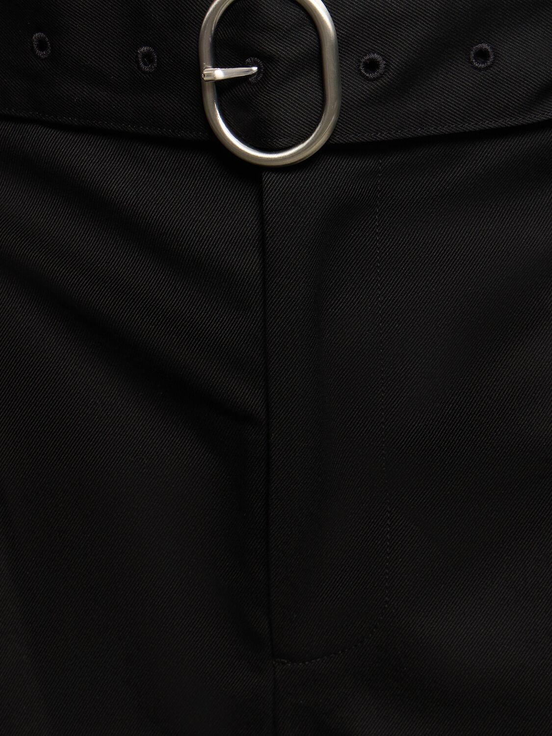 Shop Jil Sander Cotton Gabardine Relaxed Fit Pants In Black