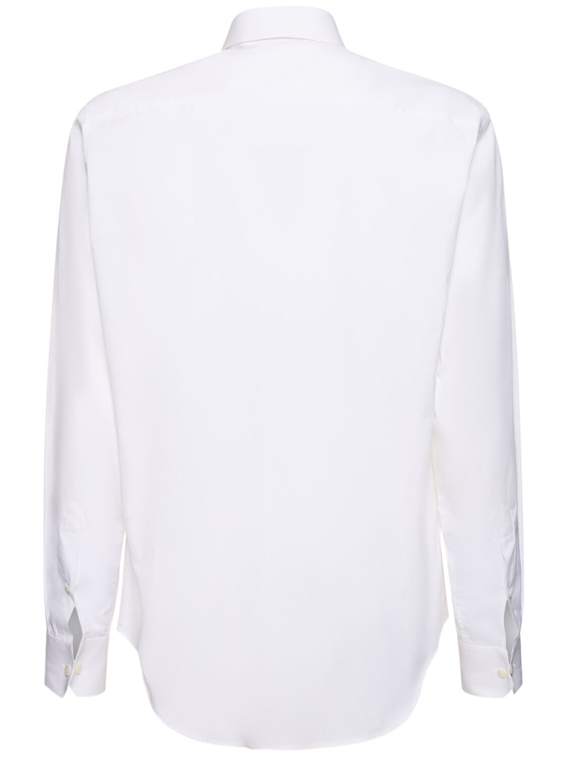 Shop Versace Cotton Poplin Formal Shirt In Optic White