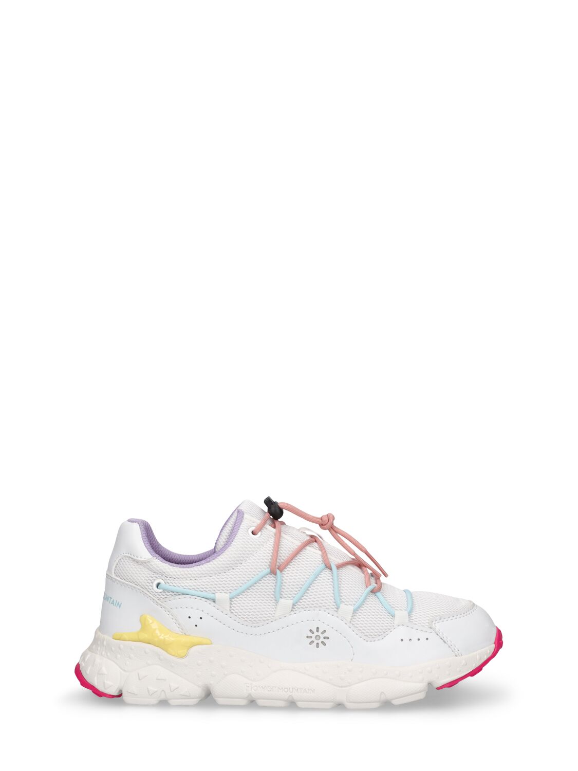 Flower Mountain Kids' Lace-up Sneakers In White