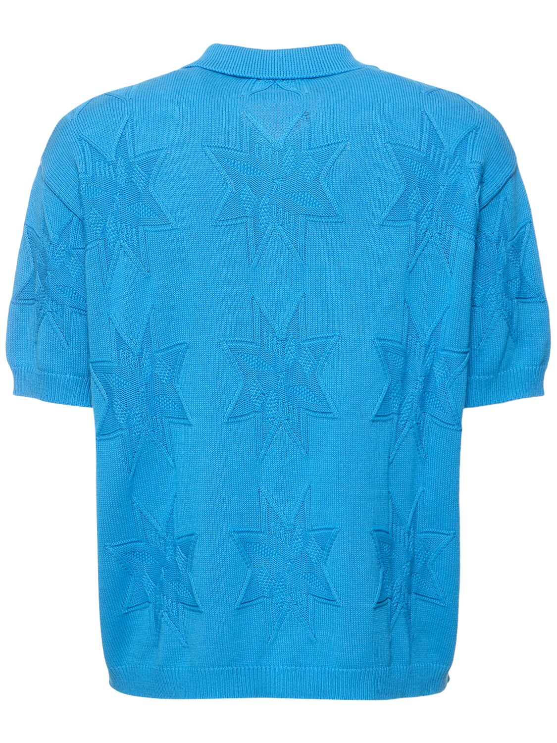 Shop After Pray Starfish Jacquard Knit Cardigan In Blue