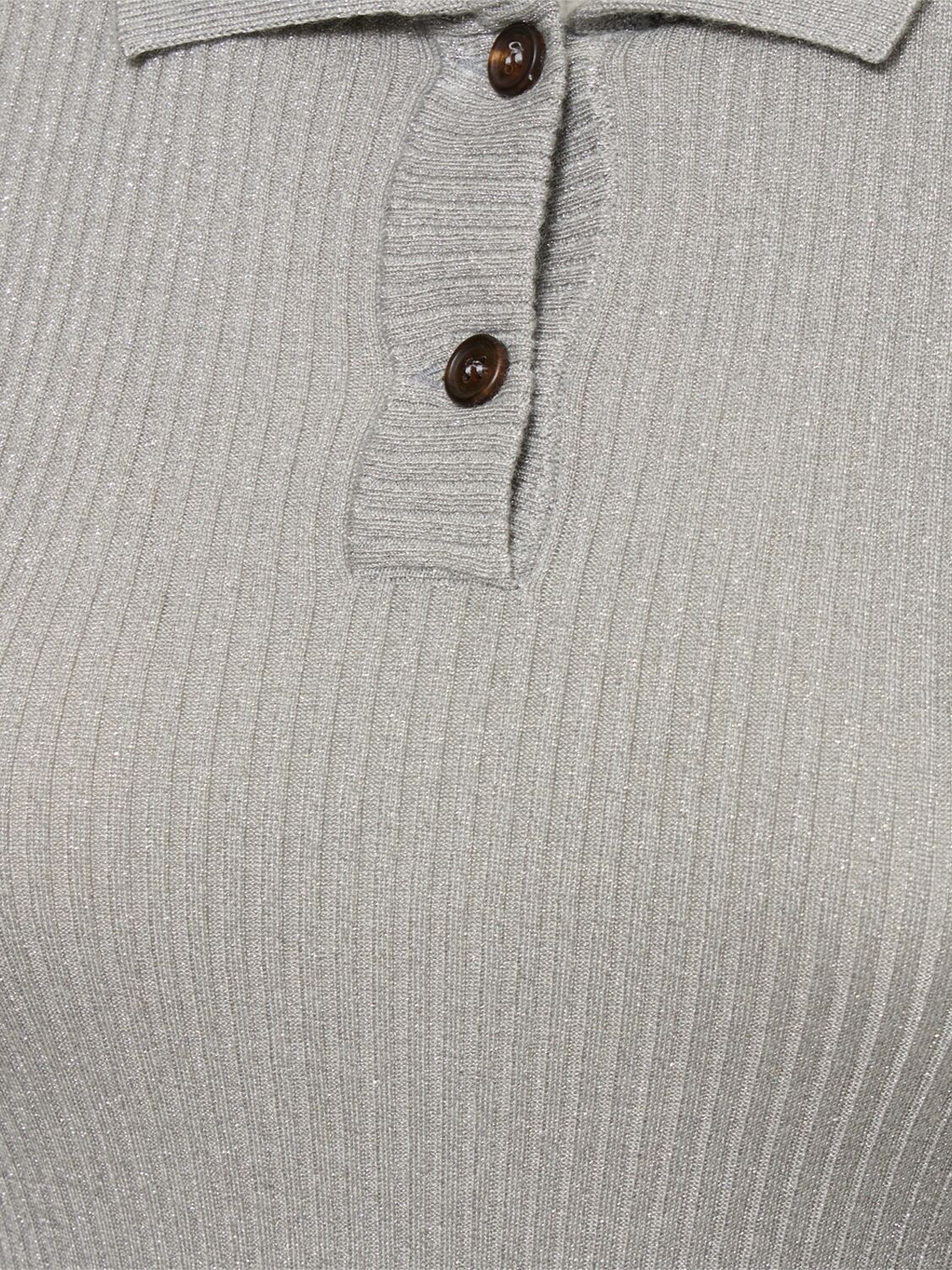 罗纹针织羊绒混纺POLO衫