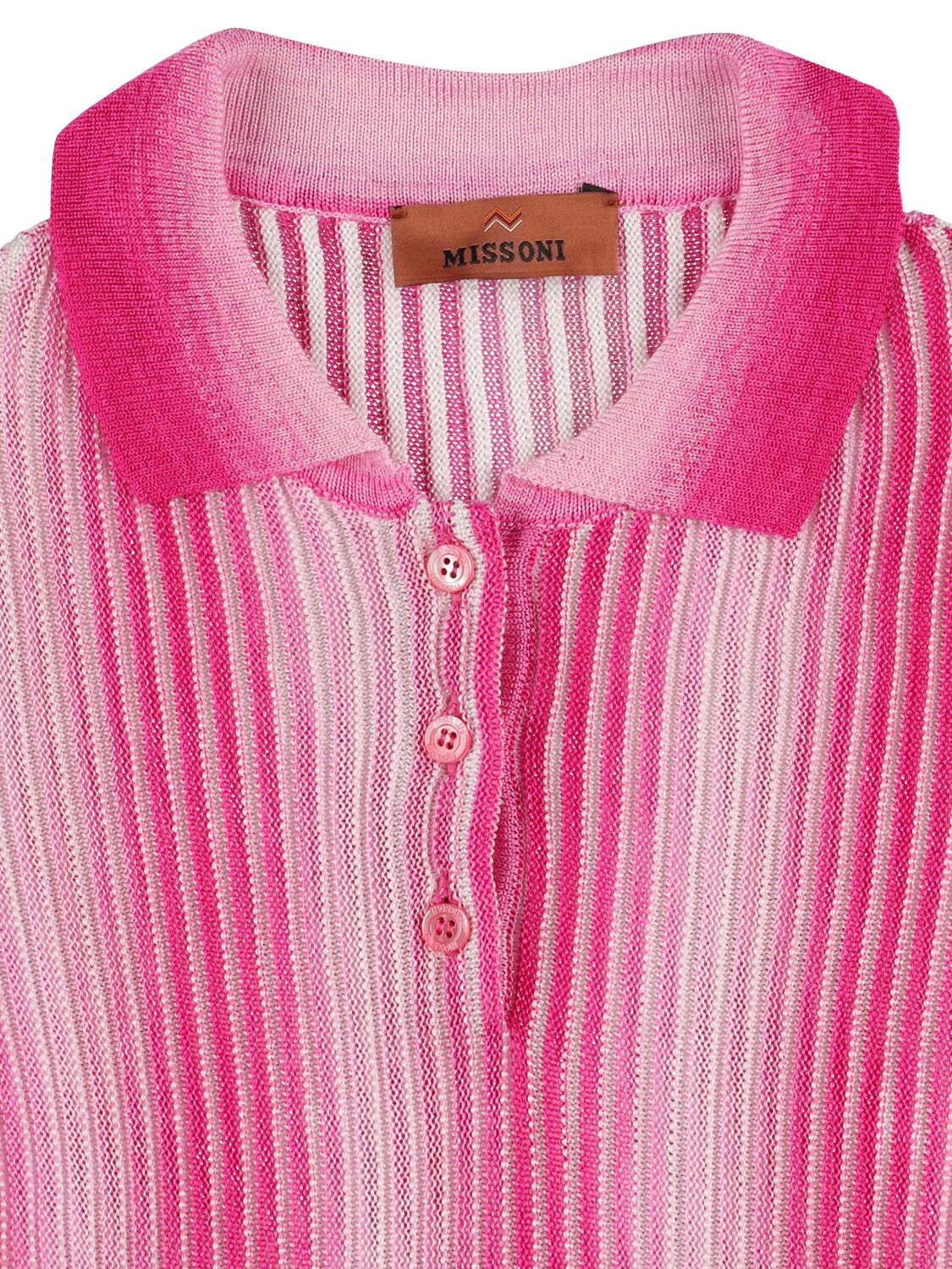 Shop Missoni Viscose Knit Dress In Pink