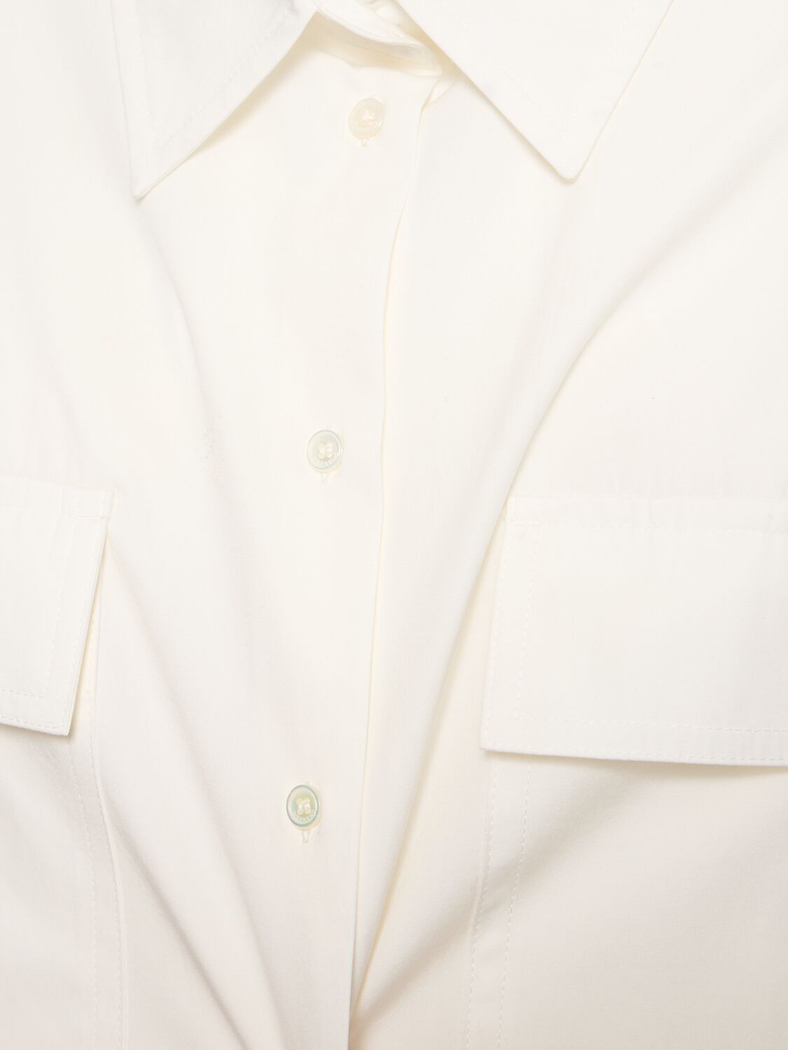 Shop Weekend Max Mara Carter Cotton Poplin Shirt In White