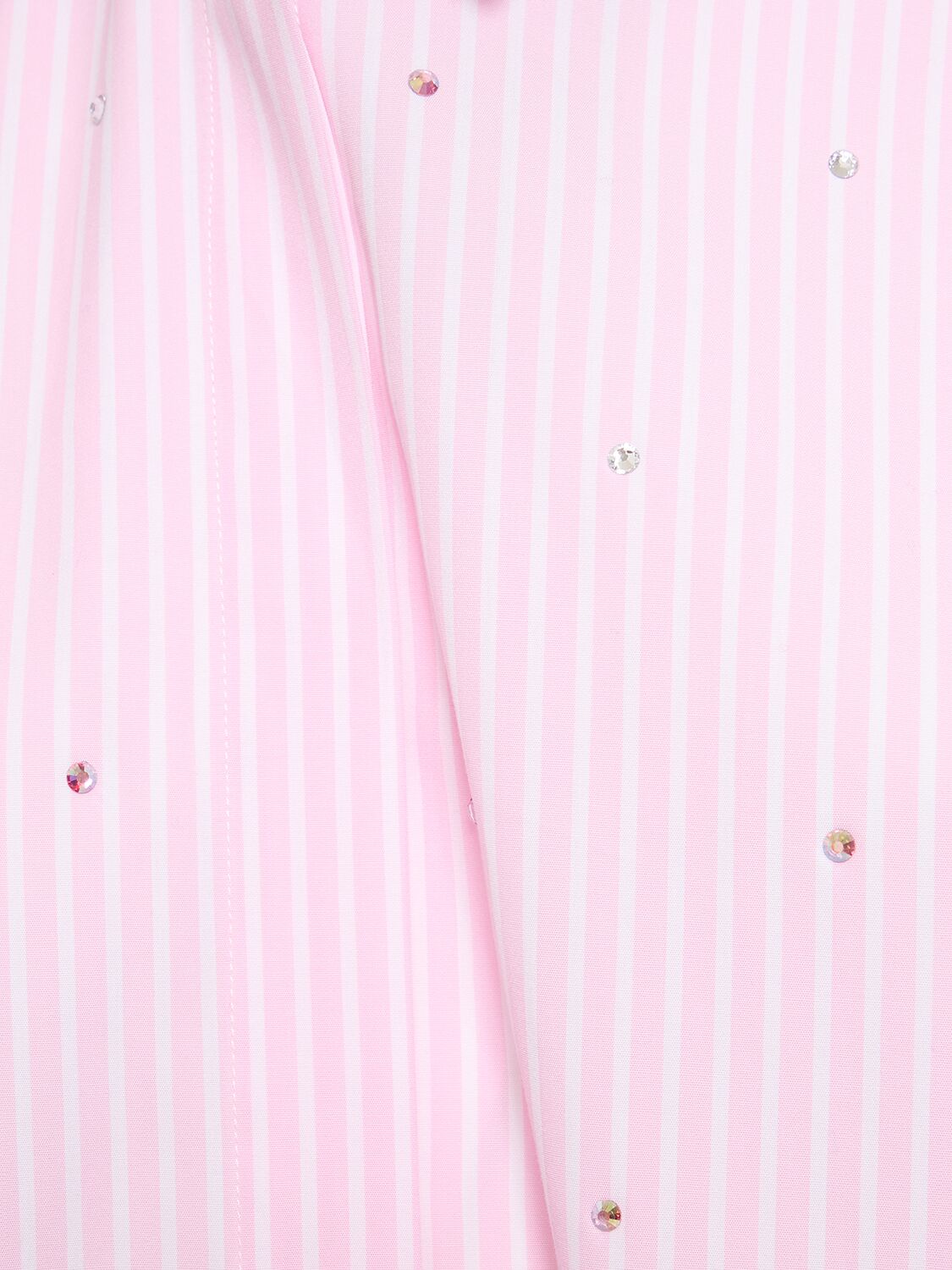 Shop Msgm Cotton Poplin Shirt In Pink