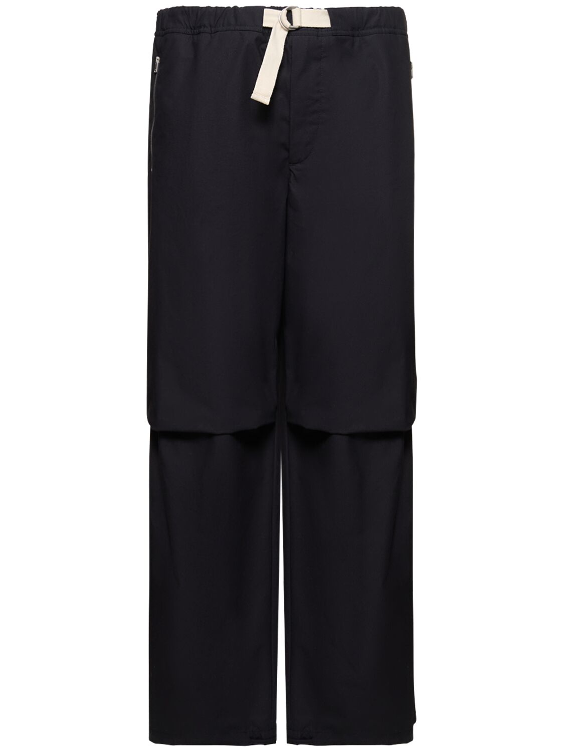 Jil Sander Relaxed Fit Cotton Pants In Midnight