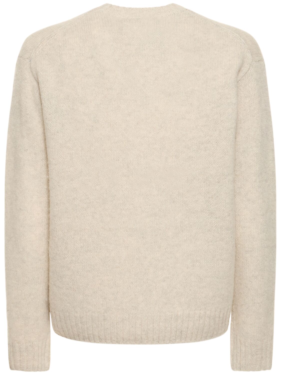 Shop Acne Studios Kowy Wool Knit Sweater In Light Grey