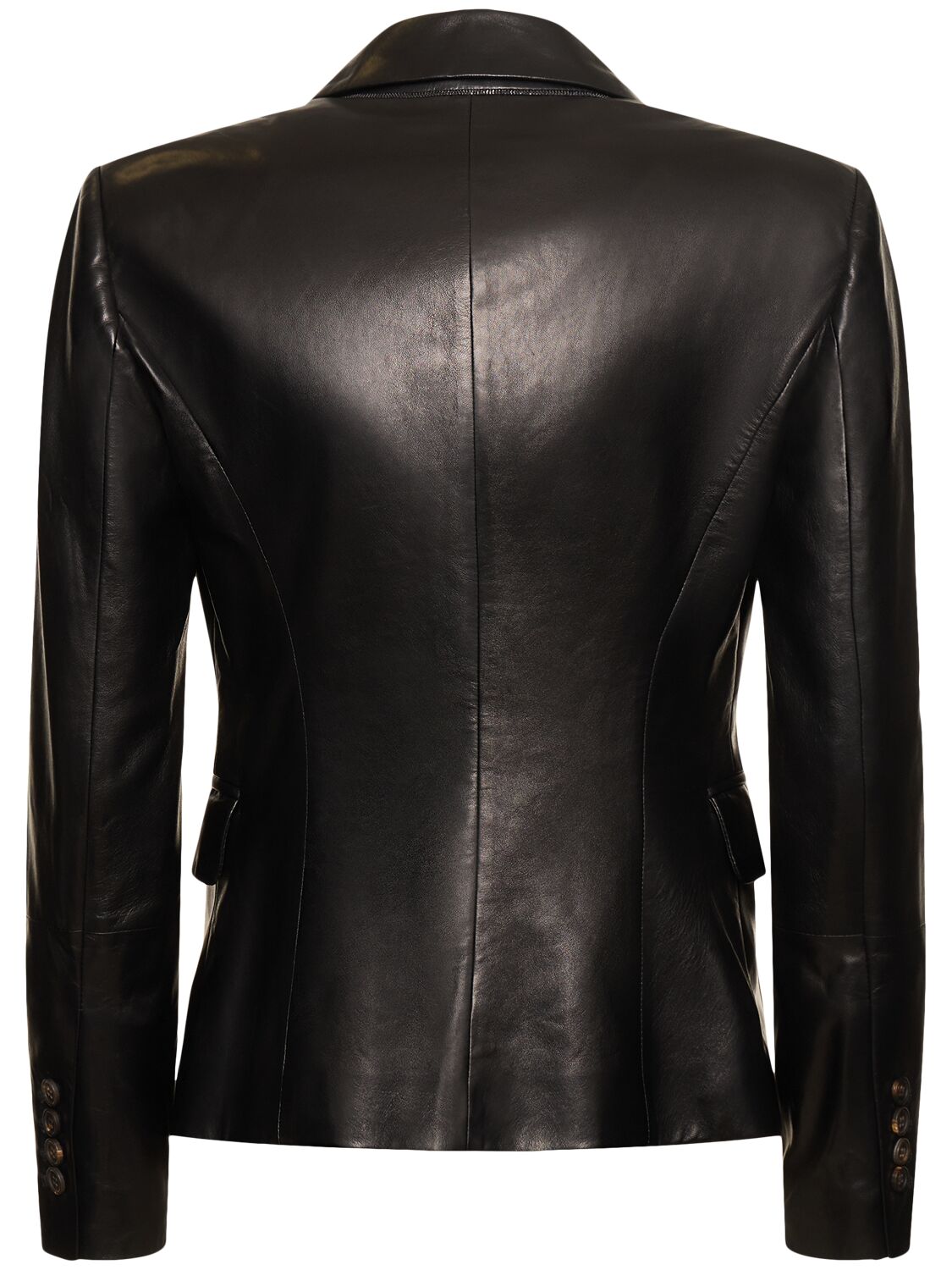 Shop Brunello Cucinelli Single Breasted Leather Jacket In Black