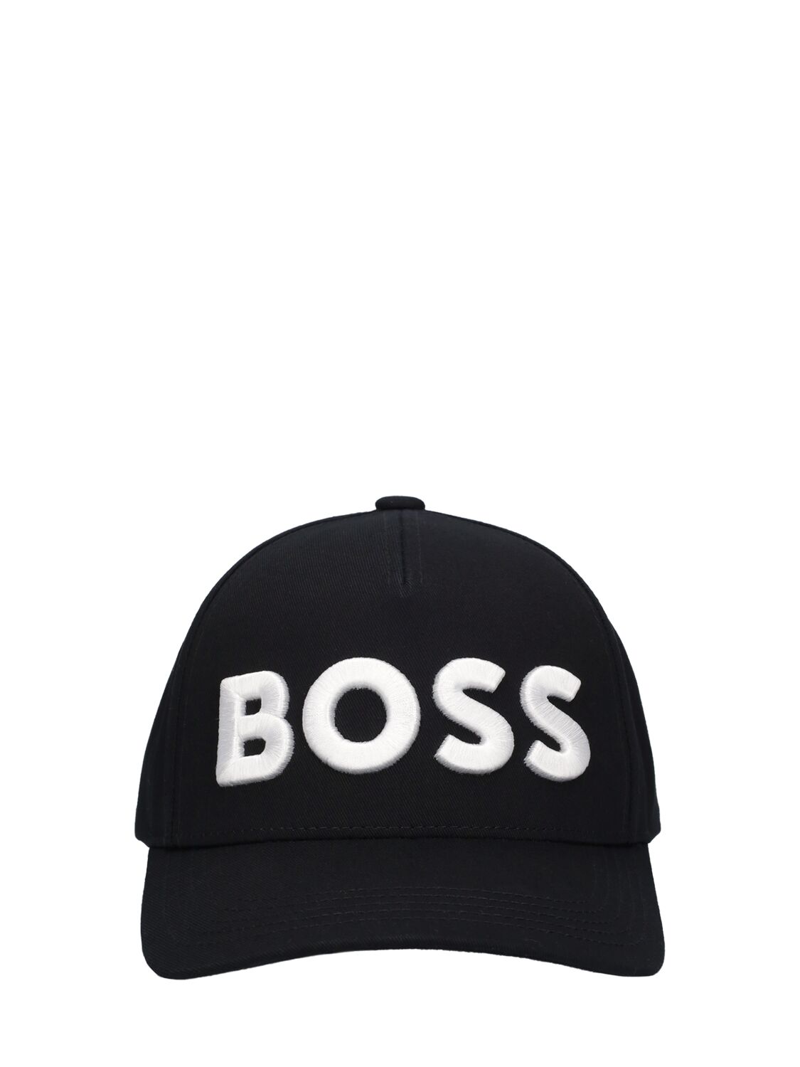 Hugo Boss Sevile 6 Mens Cotton-twill Five Panel Cap With Embroidered In Black 001