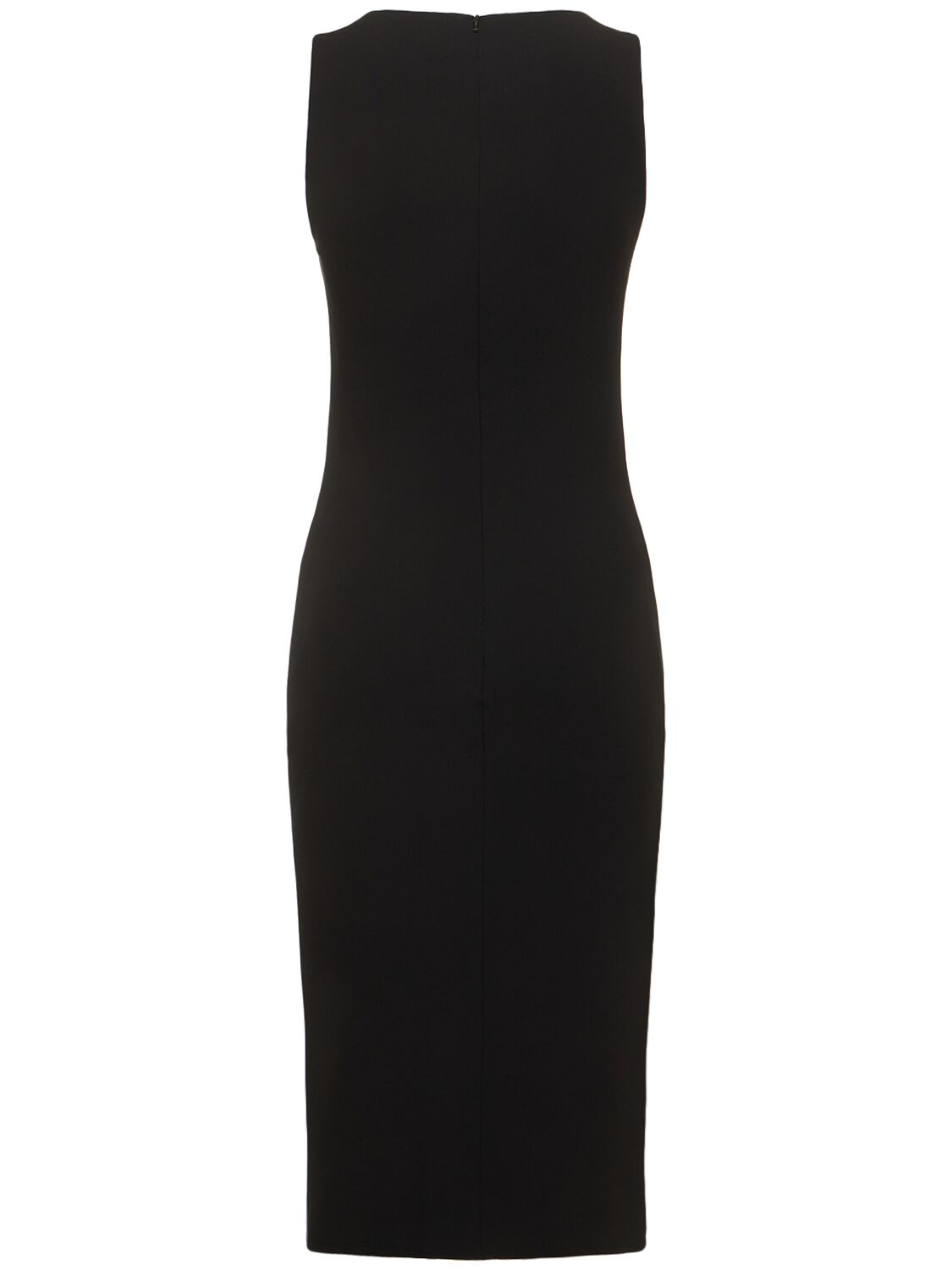 Shop Michael Kors Matte Viscose Jersey Midi Dress In Black