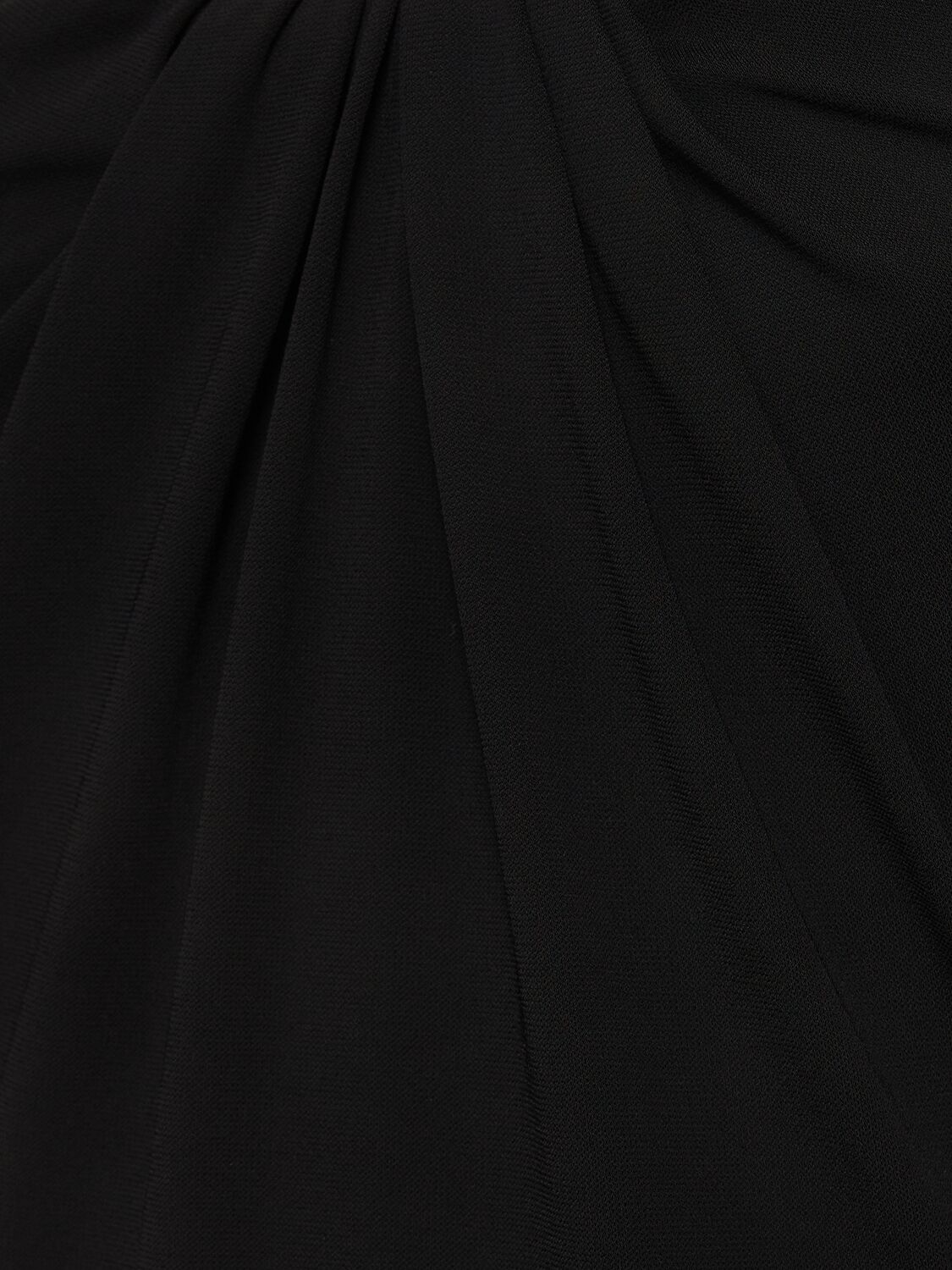 Shop Michael Kors Matte Viscose Jersey Midi Dress In Black