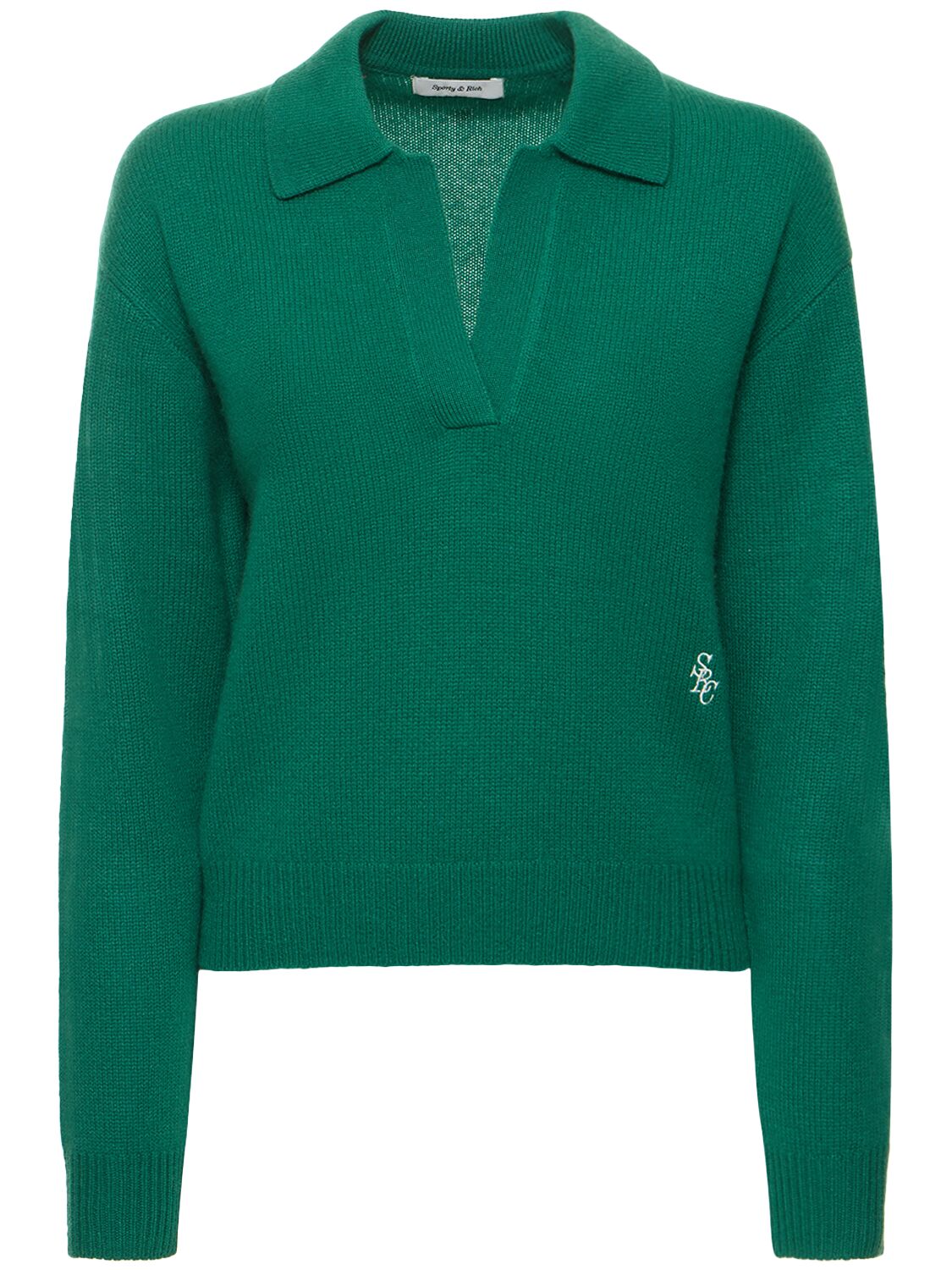 Sporty And Rich Src Cashmere Polo In Green
