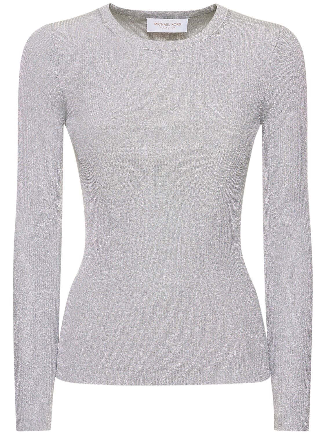 MICHAEL KORS "HUTTON LUREX LONG SLEEVE TOP