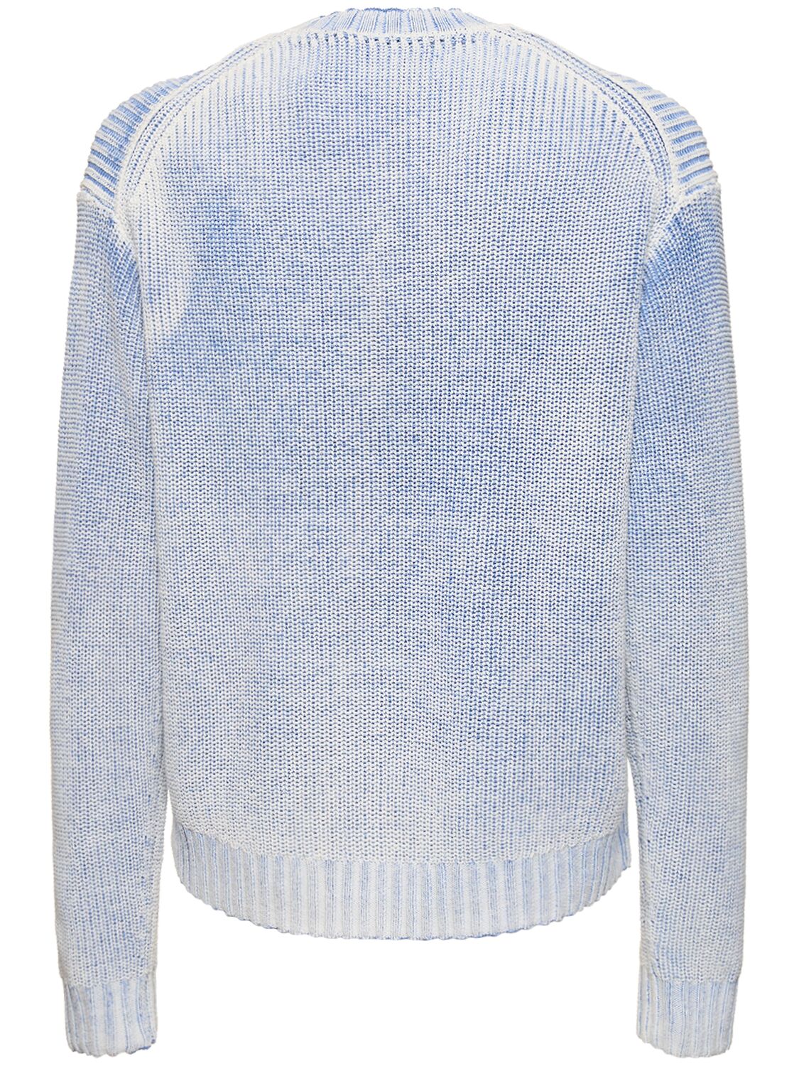 Shop Acne Studios Kype Cotton Blend Sweater In Blue,white