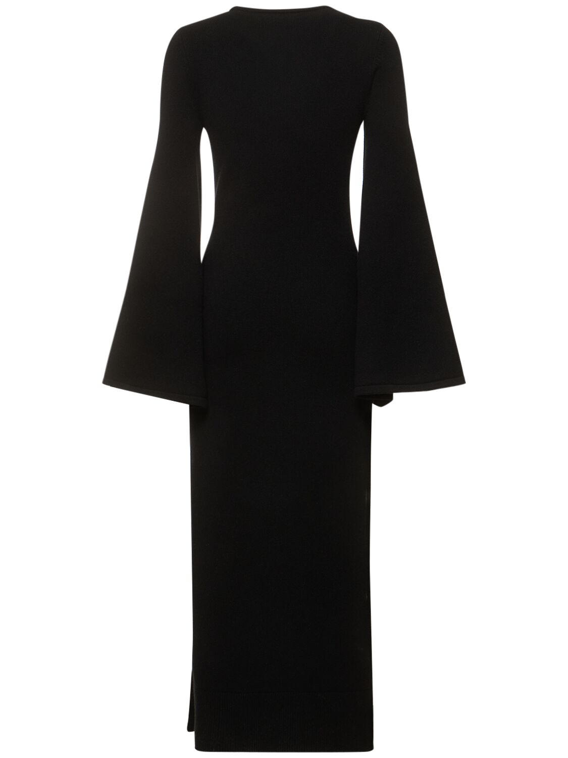 Shop Michael Kors Cashmere Blend Midi Dress In Black