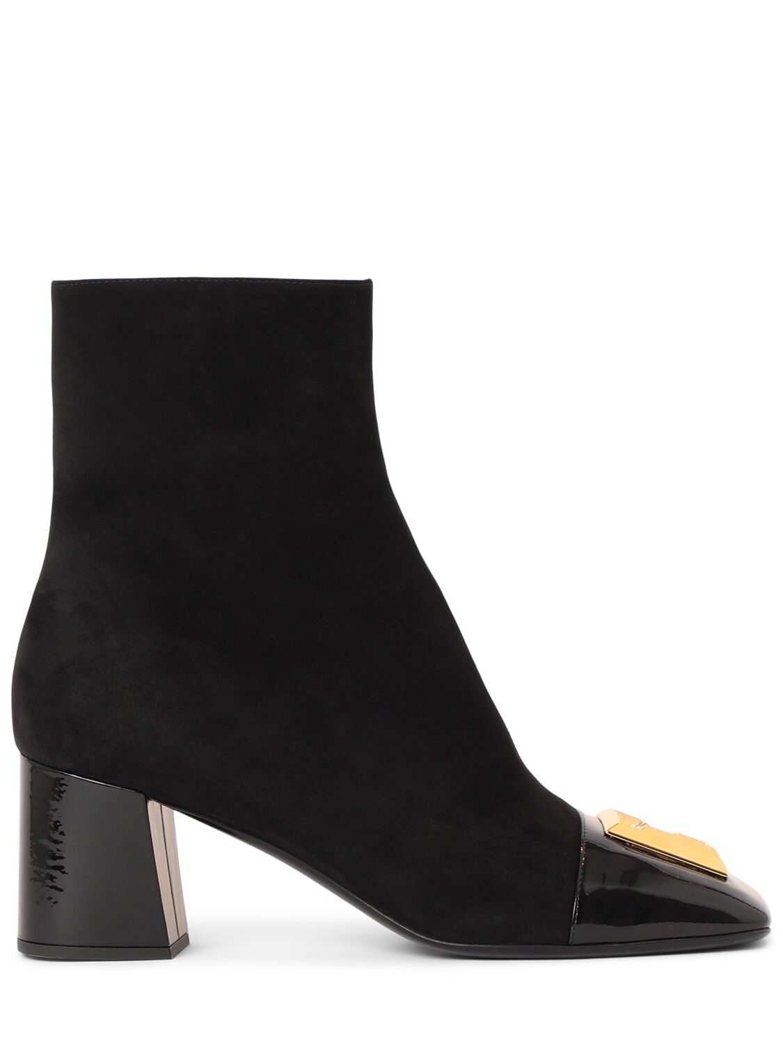 Balmain 75mm Edna Suede Ankle Boots In Black
