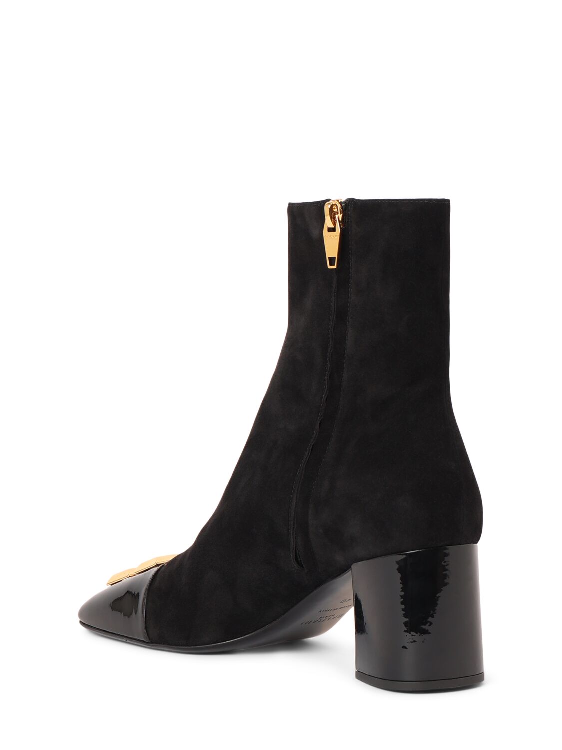 Shop Balmain 75mm Edna Suede Ankle Boots In Black