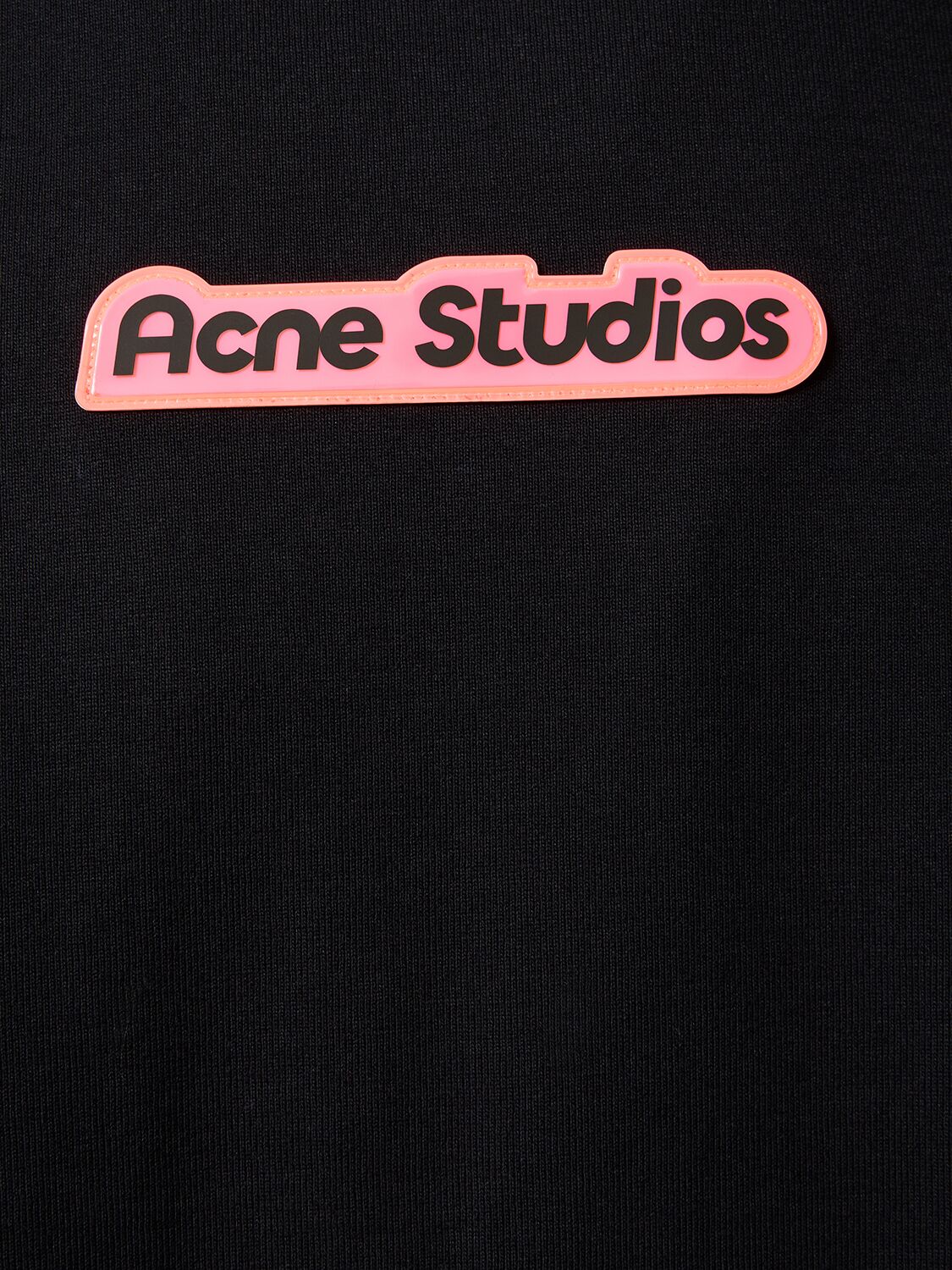 Shop Acne Studios Extorr Ski Logo Cotton T-shirt In Black