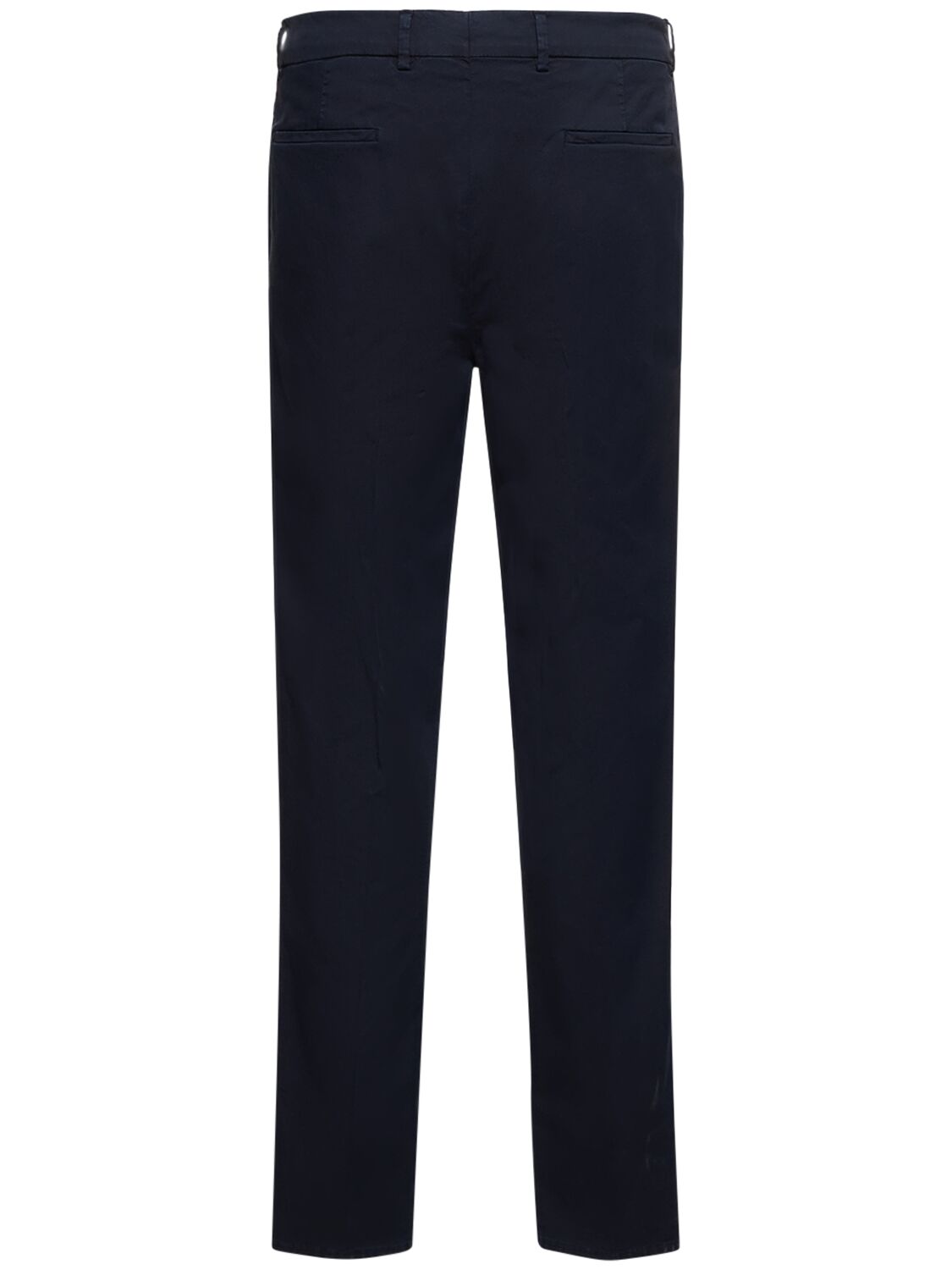 Shop Brunello Cucinelli Stretch Gabardine Pleated Pants In Navy