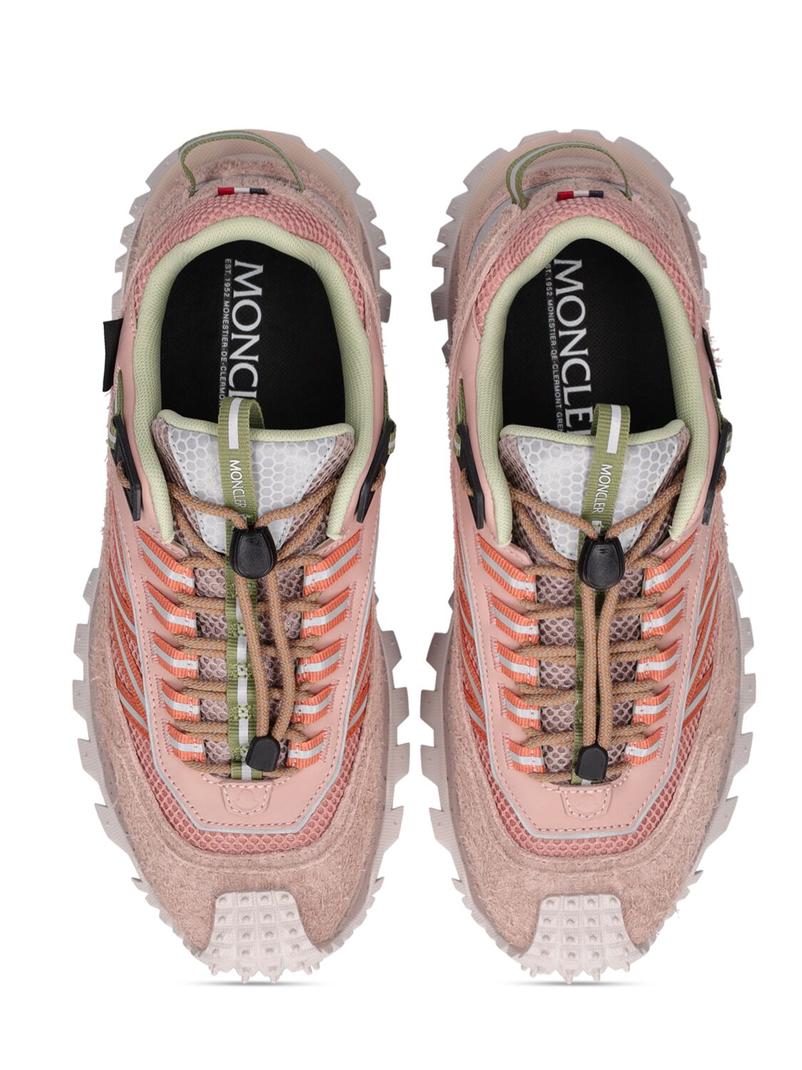 Shop Moncler 45mm Trailgrip Mesh Sneakers In Pink