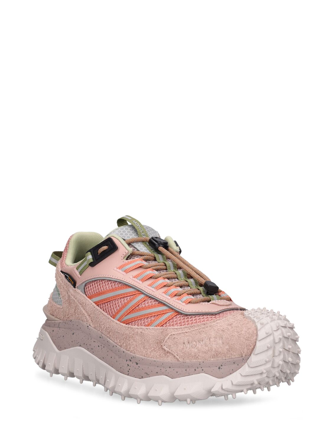 Shop Moncler 45mm Trailgrip Mesh Sneakers In Pink