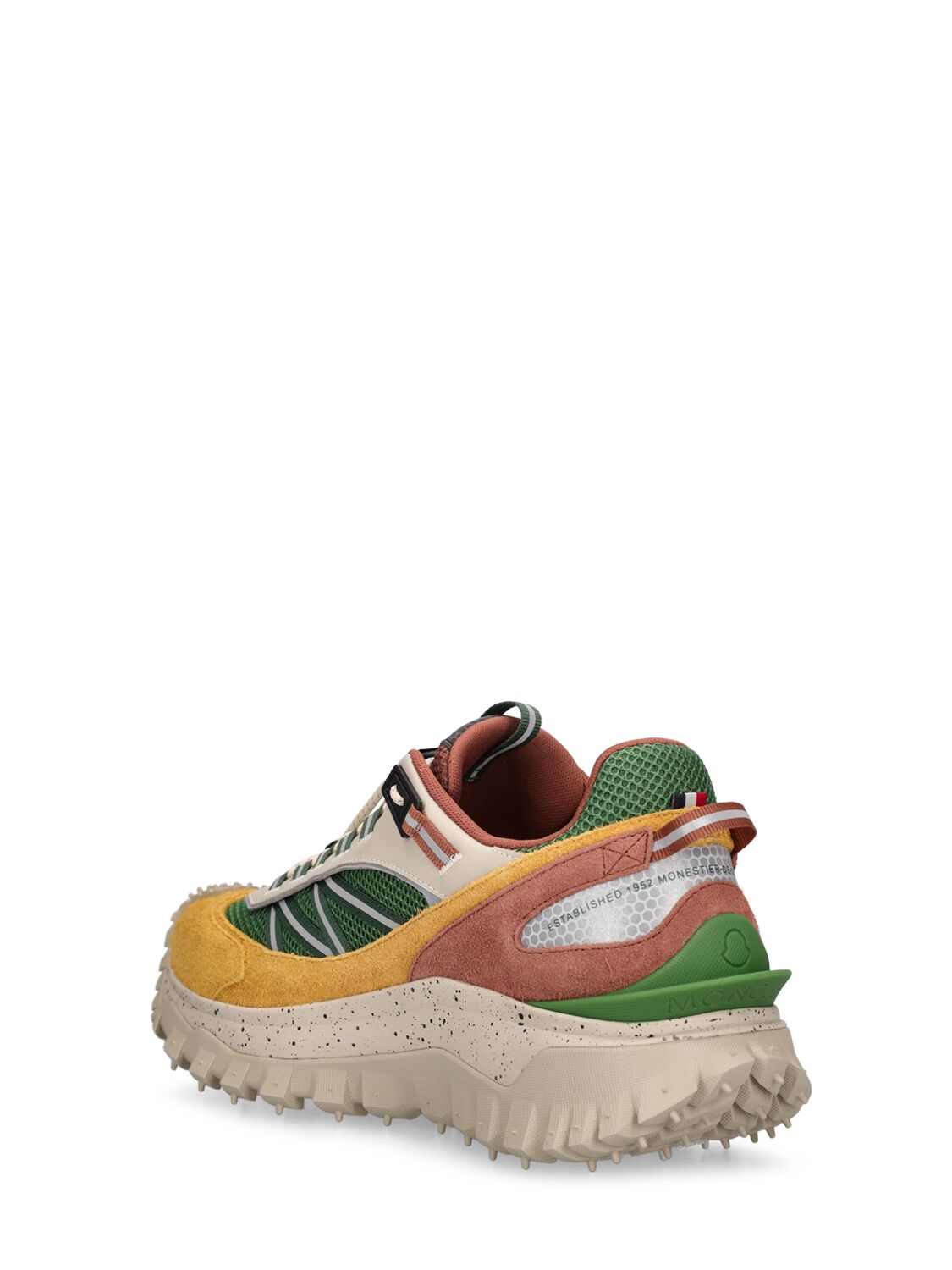 Shop Moncler 45mm Trailgrip Nylon Sneakers In Courtyard