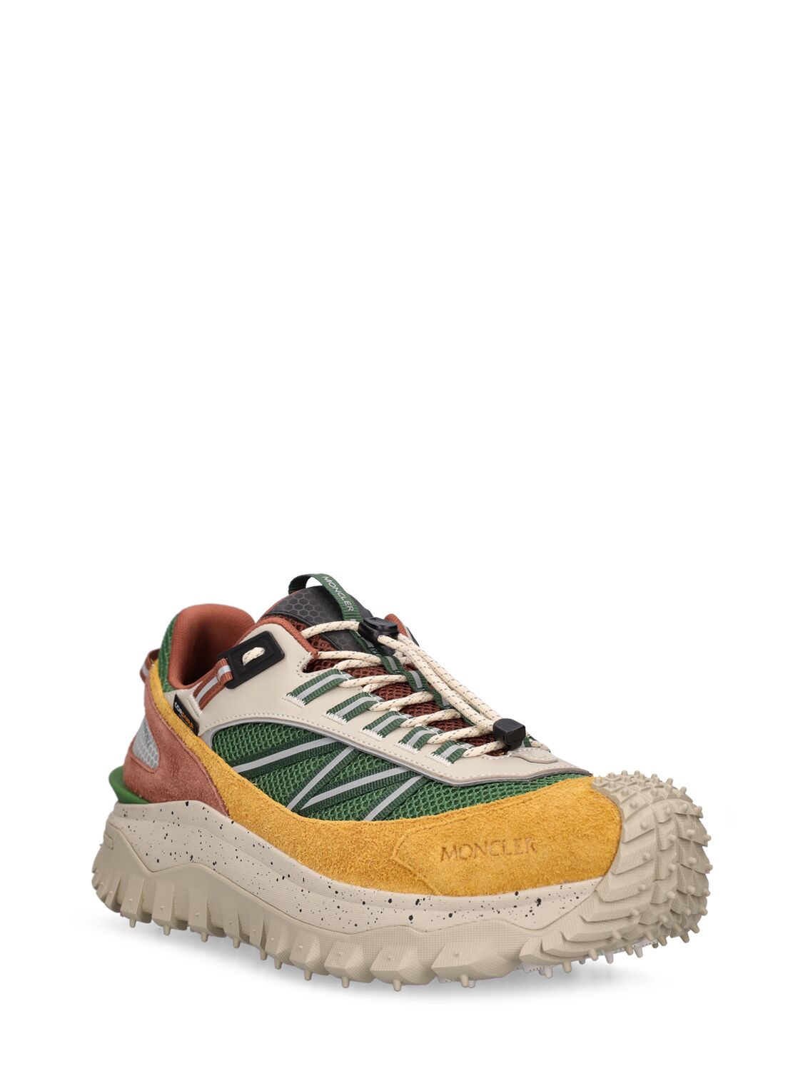 Shop Moncler 45mm Trailgrip Nylon Sneakers In Courtyard