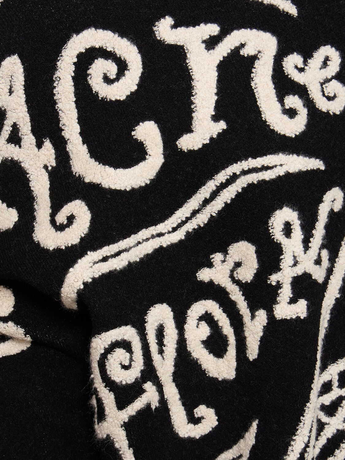 Shop Acne Studios Kuis Cotton Blend Knit Sweater In Black,ecru