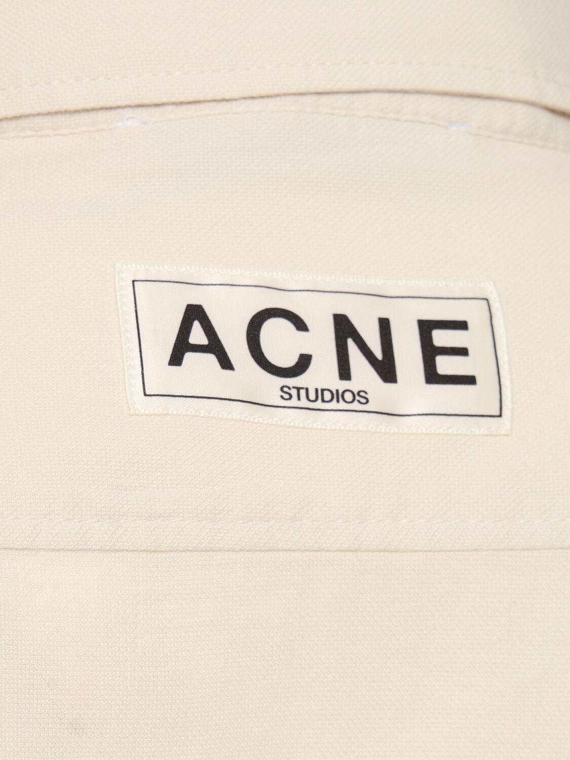 Shop Acne Studios Setar Basket Weave Organic Cotton Shirt In Off White