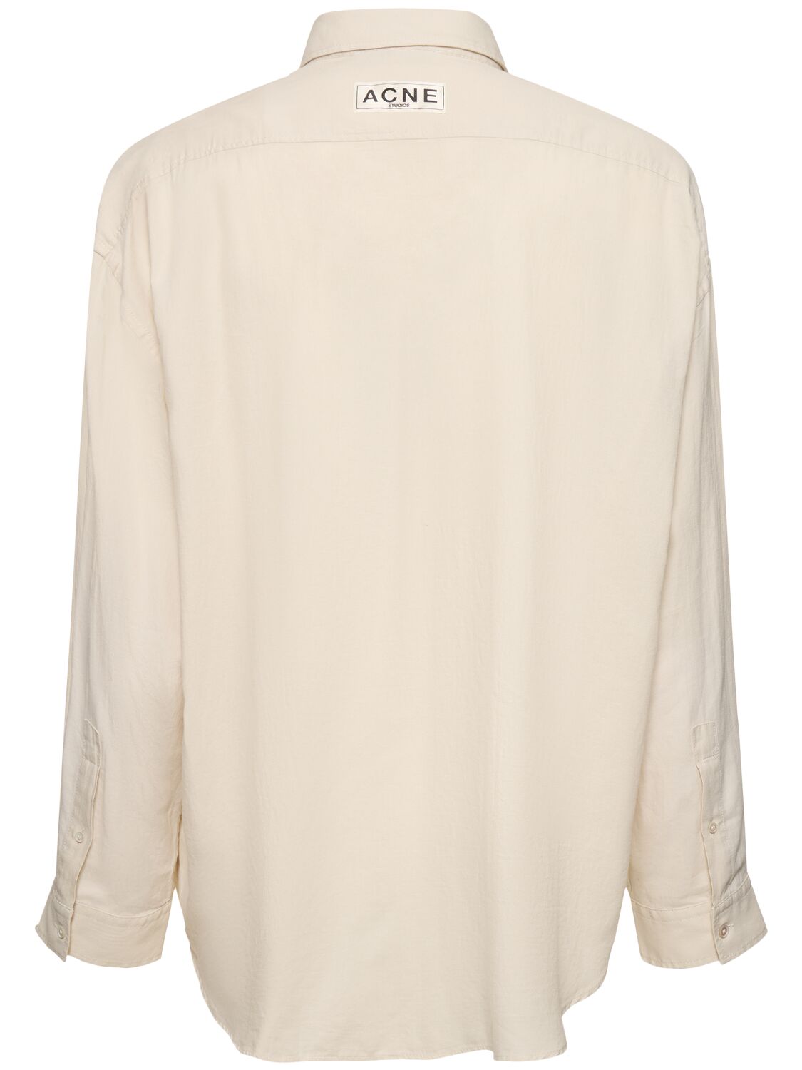 Shop Acne Studios Setar Basket Weave Organic Cotton Shirt In Off White