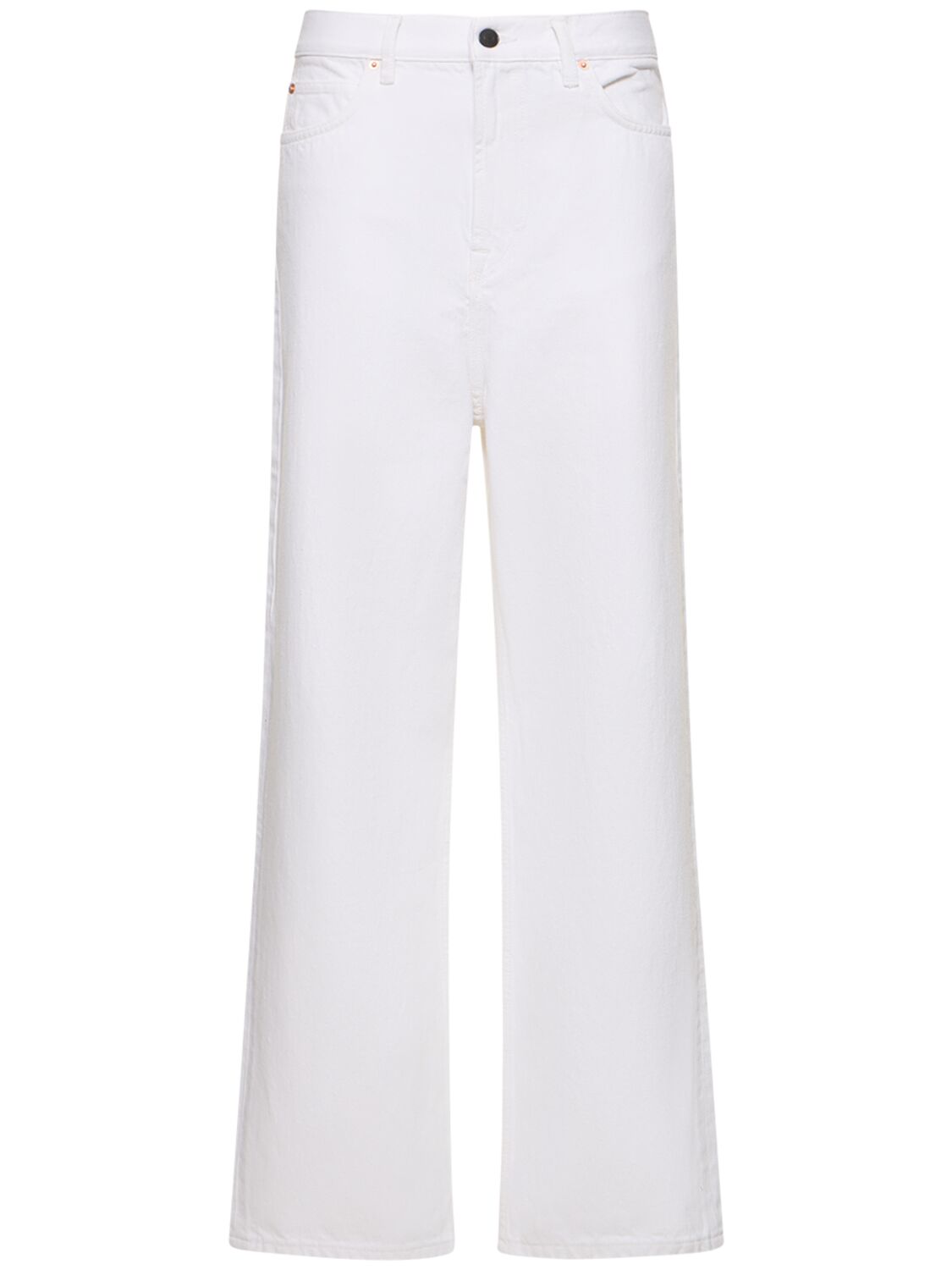 Shop Wardrobe.nyc Low Rise Straight Jeans In White