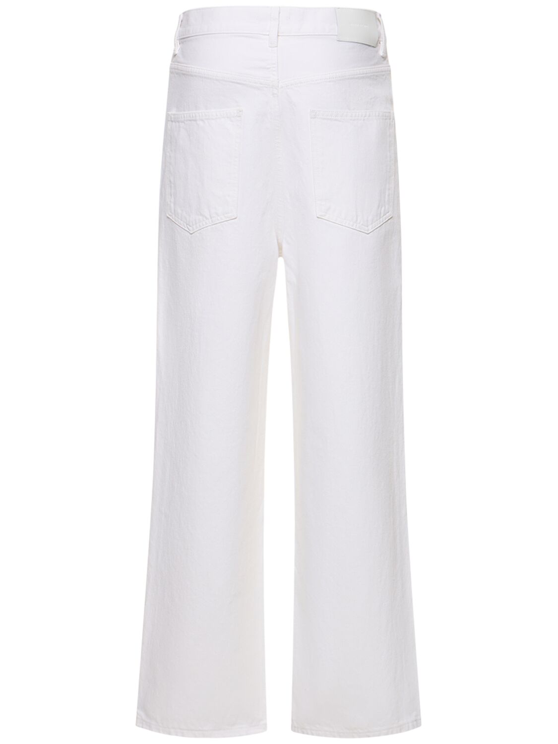 Shop Wardrobe.nyc Low Rise Straight Jeans In White