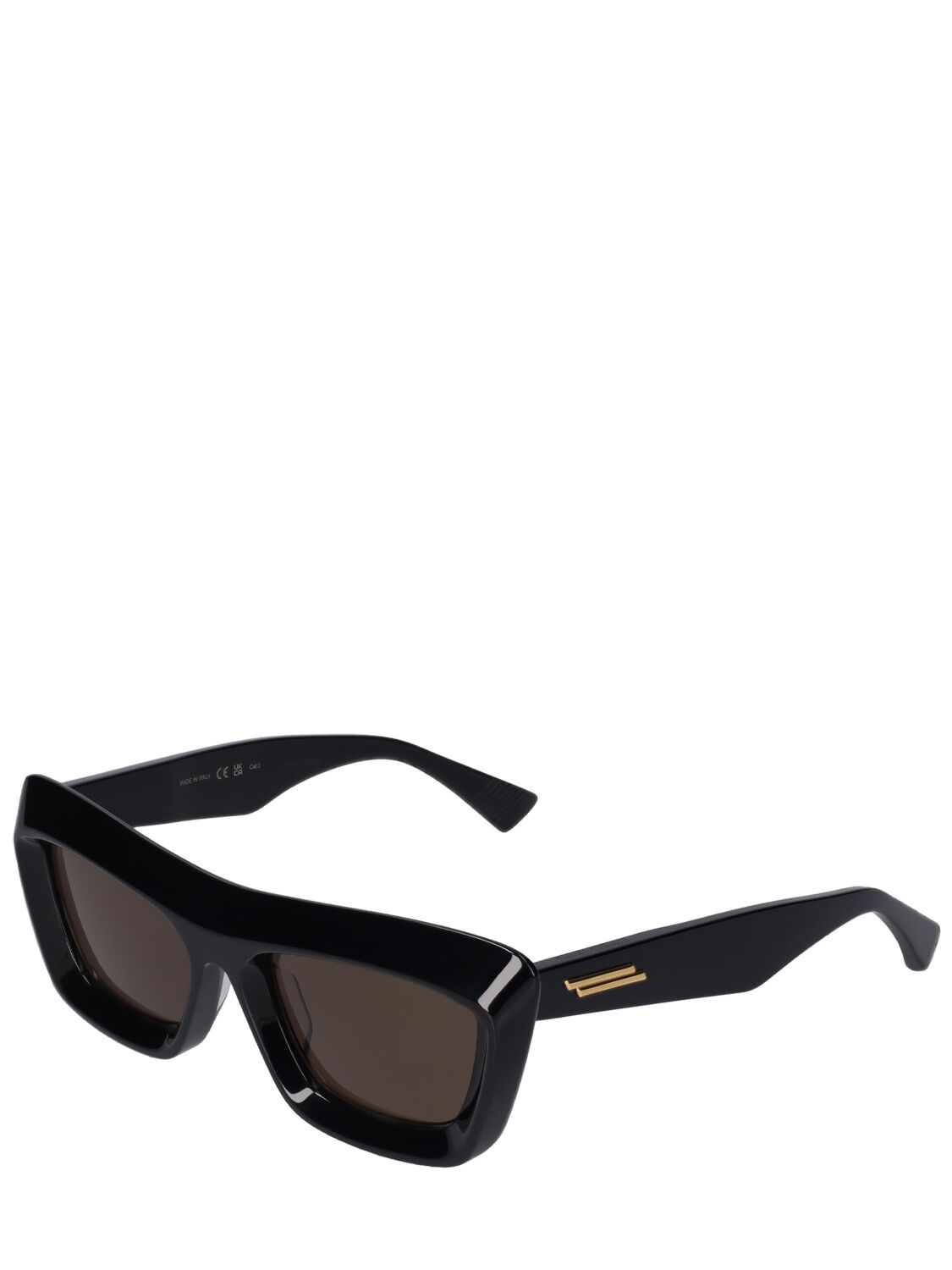 Shop Bottega Veneta Bv1283s Acetate Sunglasses In Black