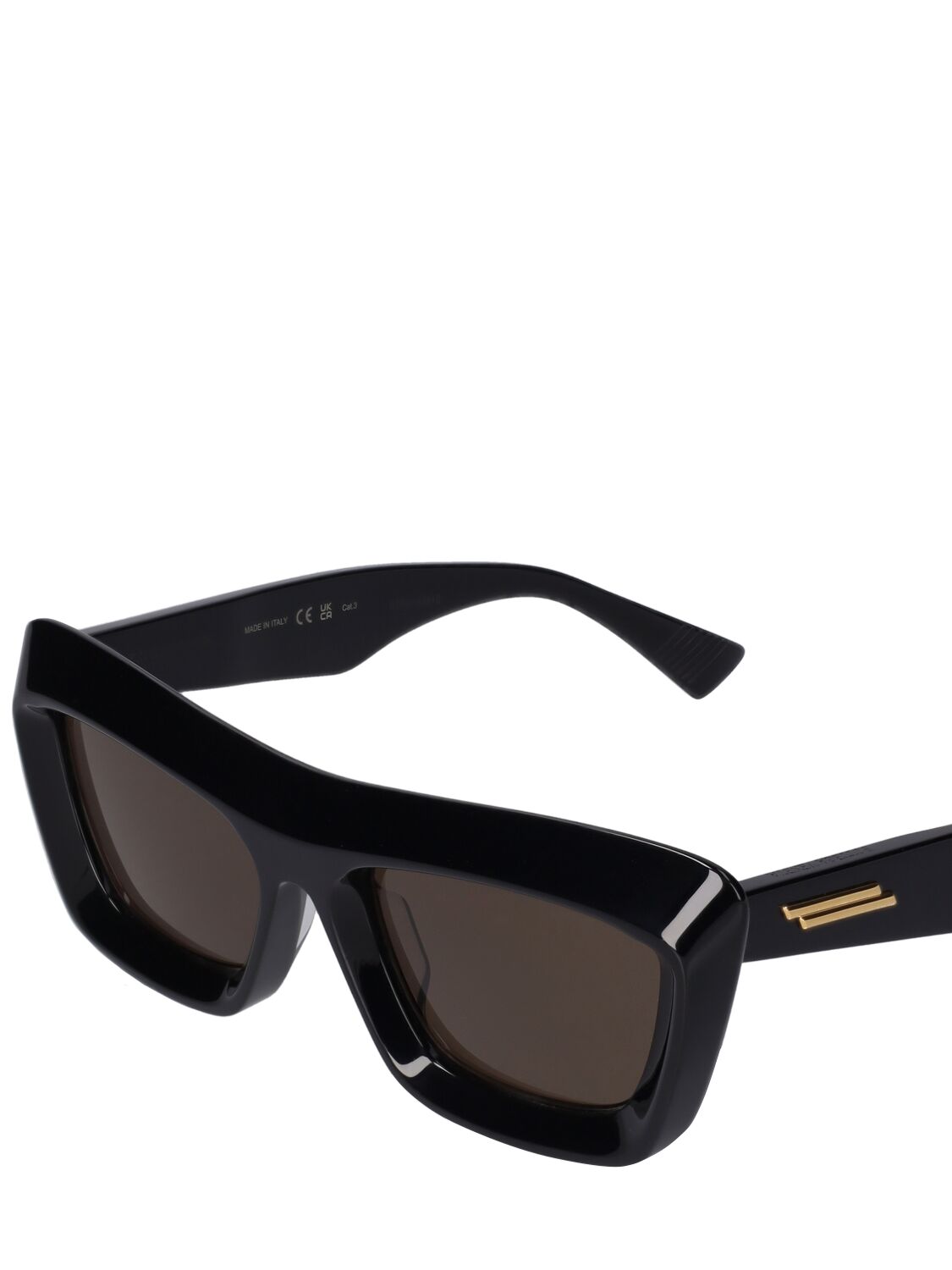 Shop Bottega Veneta Bv1283s Acetate Sunglasses In Black