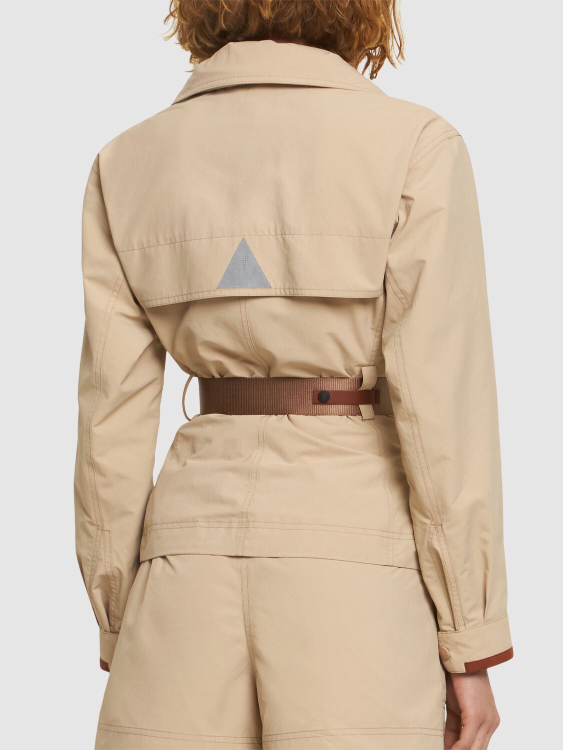 Shop Moncler Meyen Nylon Field Jacket In Camel