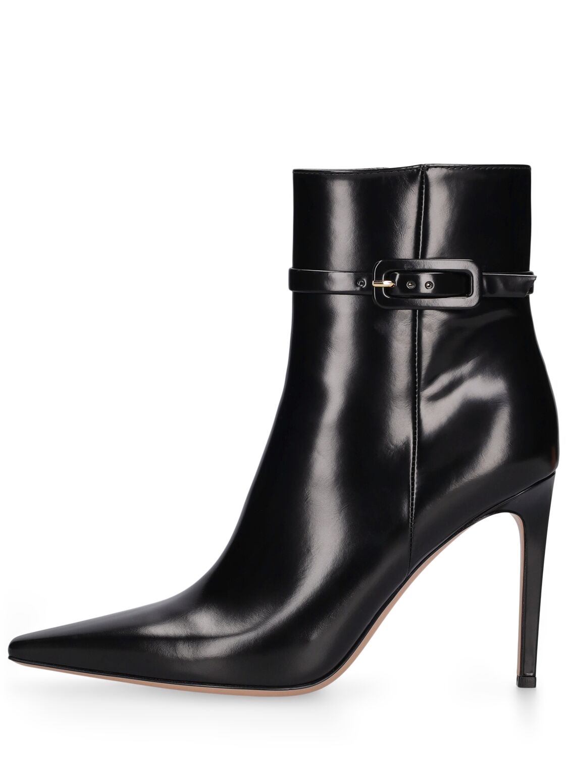 Gianvito Rossi 95mm Tokio Brushed Leather Boots In Black
