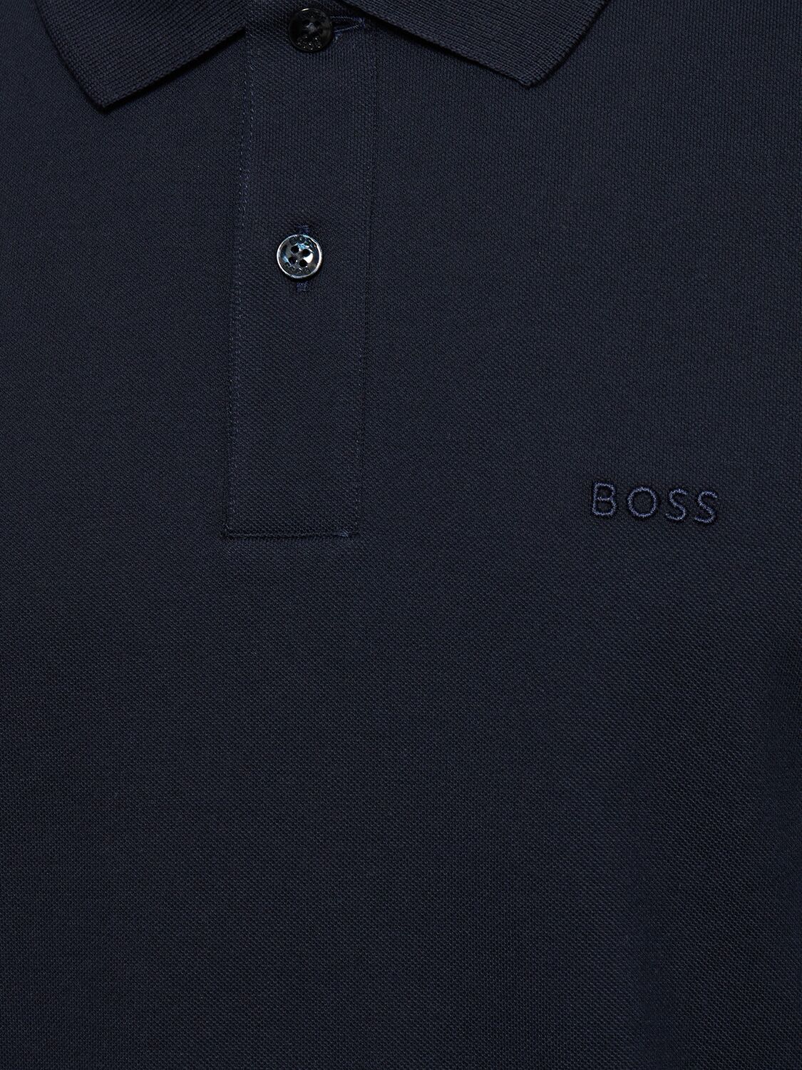 Shop Hugo Boss Pallas Logo Cotton Polo In Navy