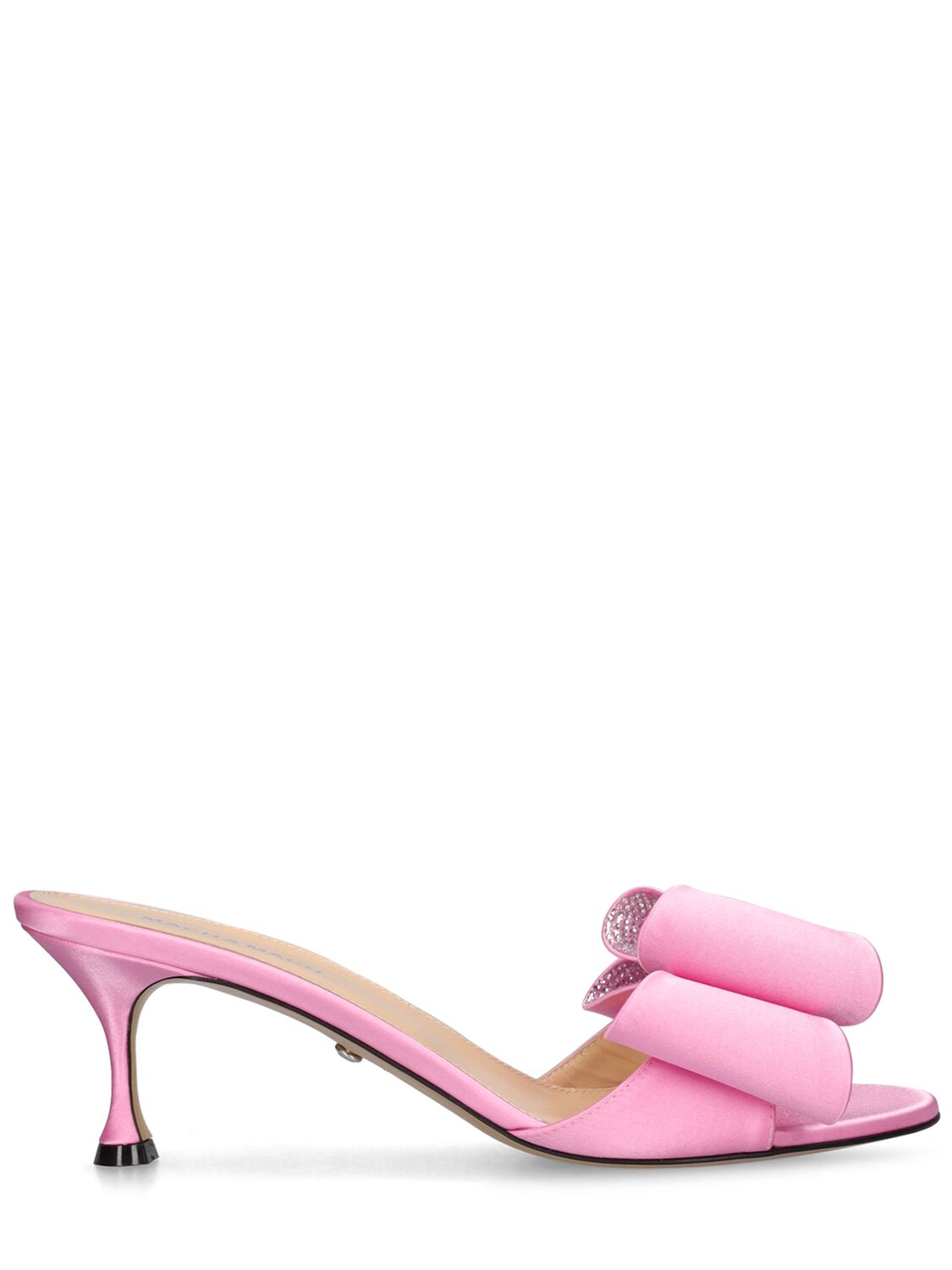 Shop Mach & Mach 65mm Cadeau Satin Sandals In Pink