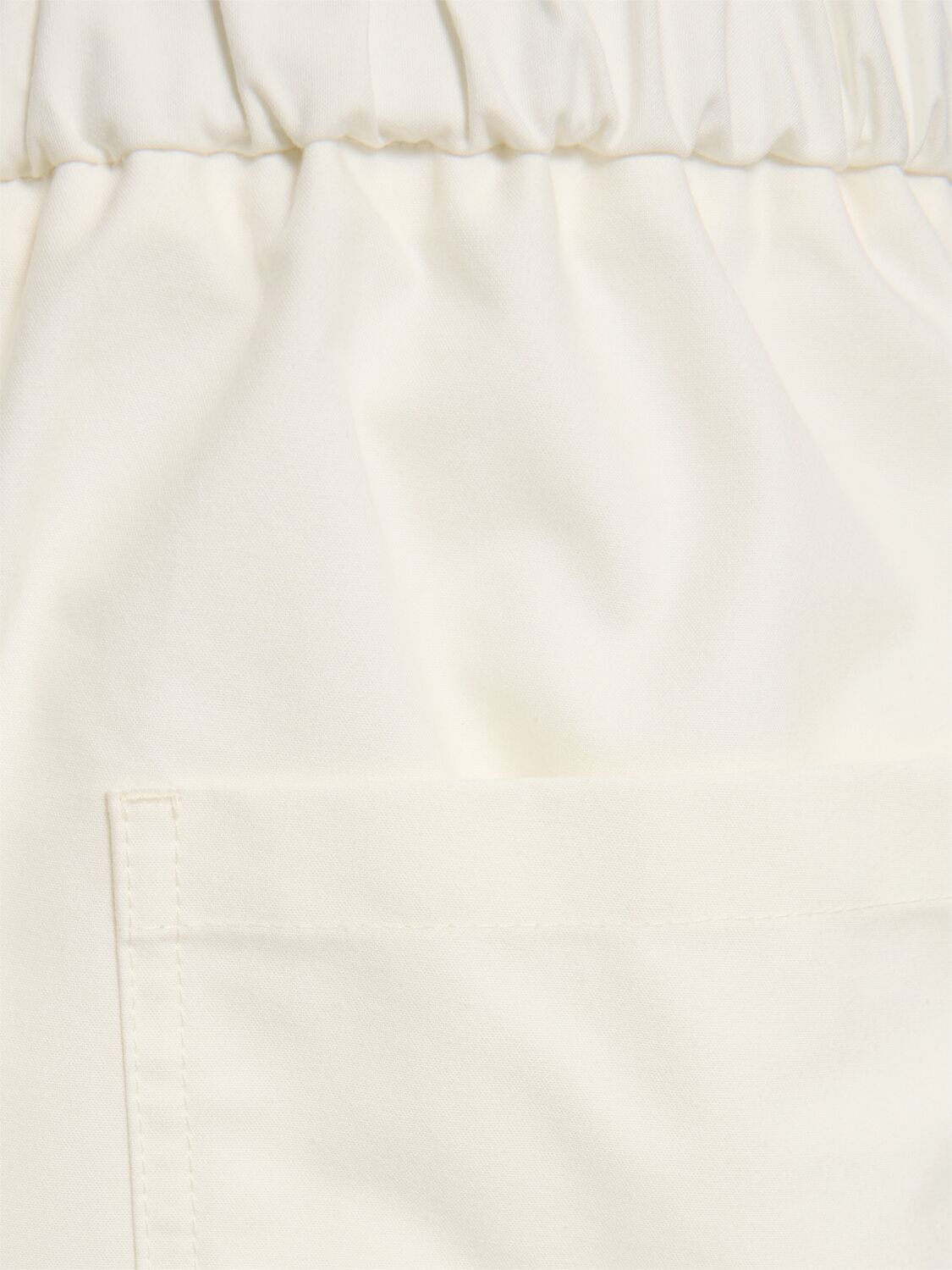 Shop Jil Sander Relaxed Fit Cotton Pants In Eggshell