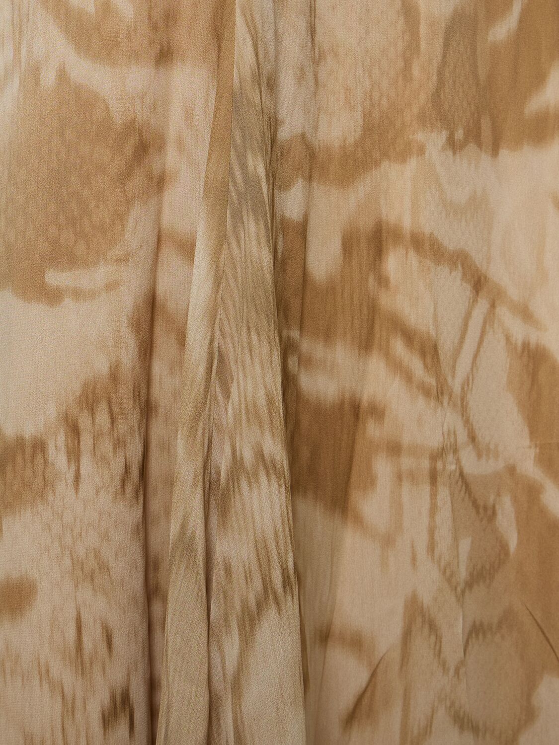 Shop Blumarine Printed Viscose Long Dress In Multi,beige