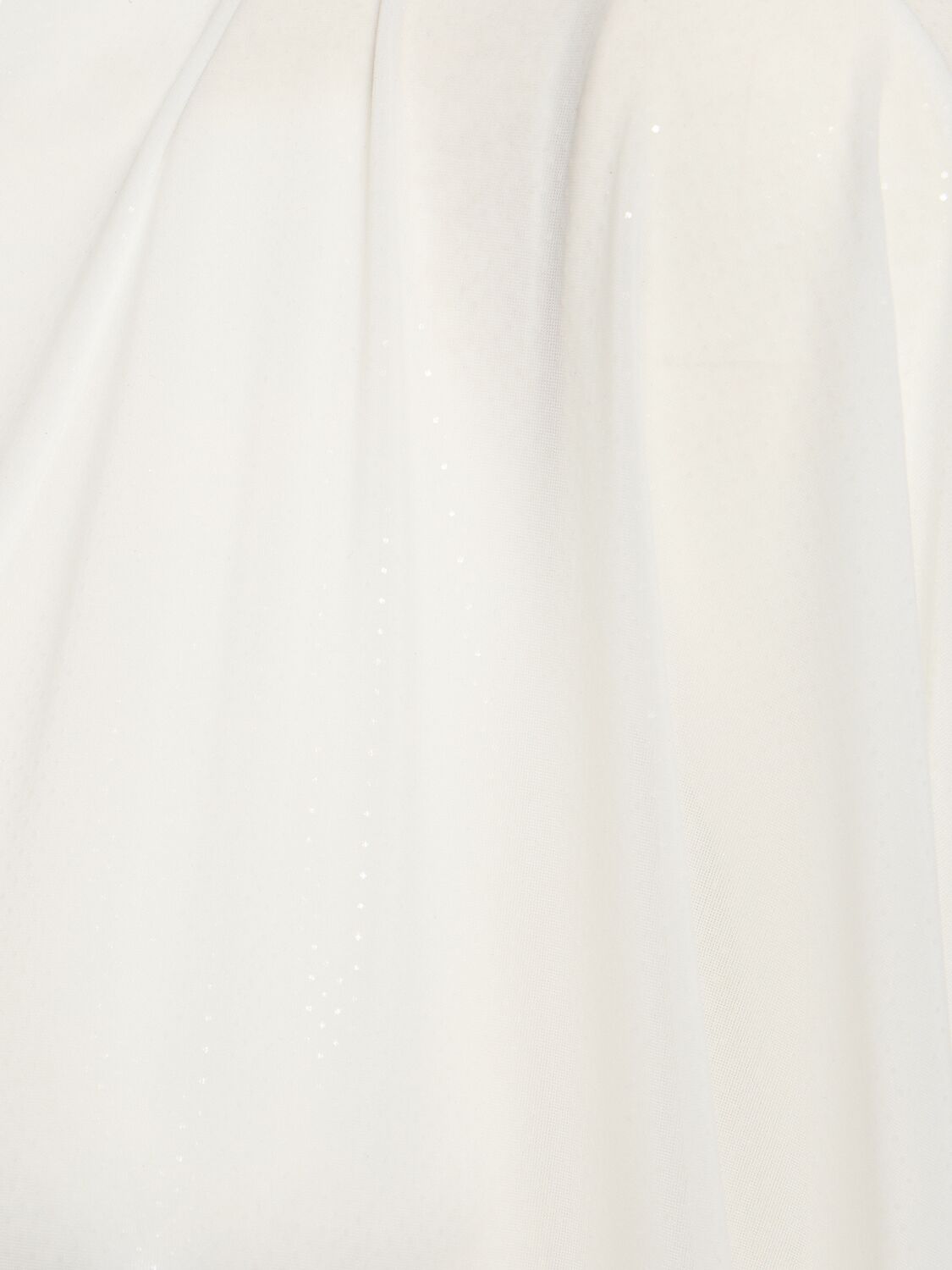 Shop Balmain Shiny Jersey Long V-neck Kaftan Dress In White