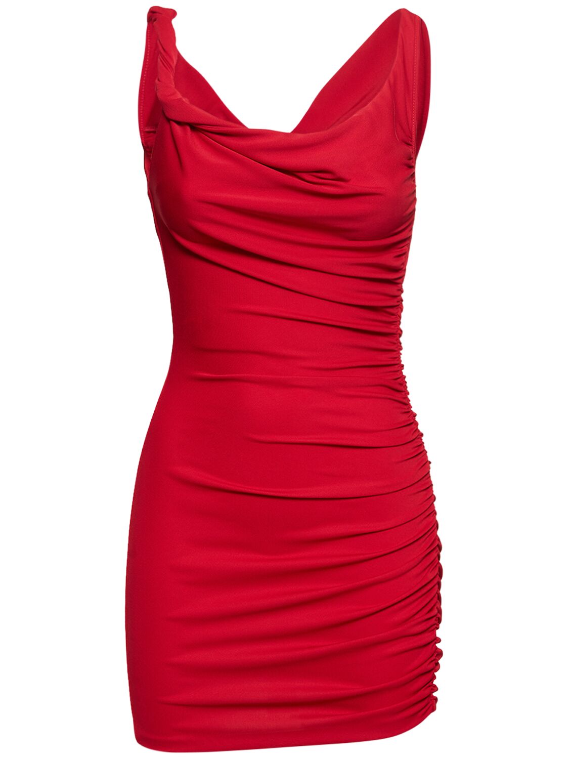Shop The Andamane Providence Stretch Jersey Mini Dress In Red