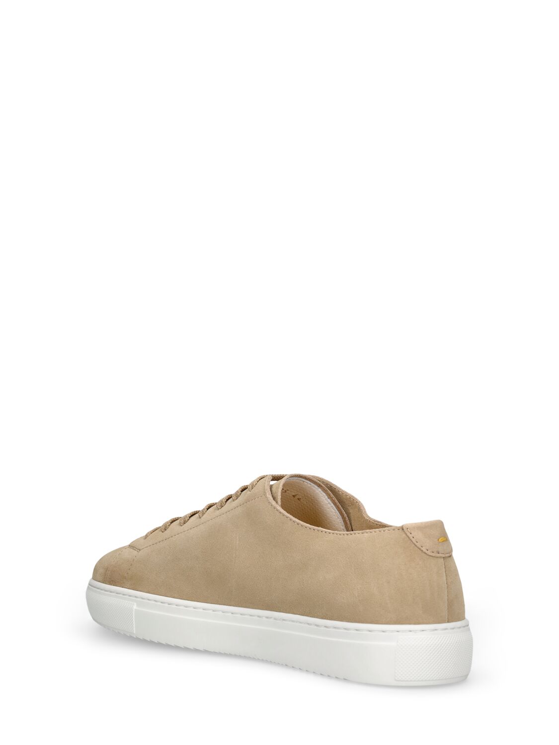 Shop Doucal's Washed Suede Low Top Sneakers In Sand