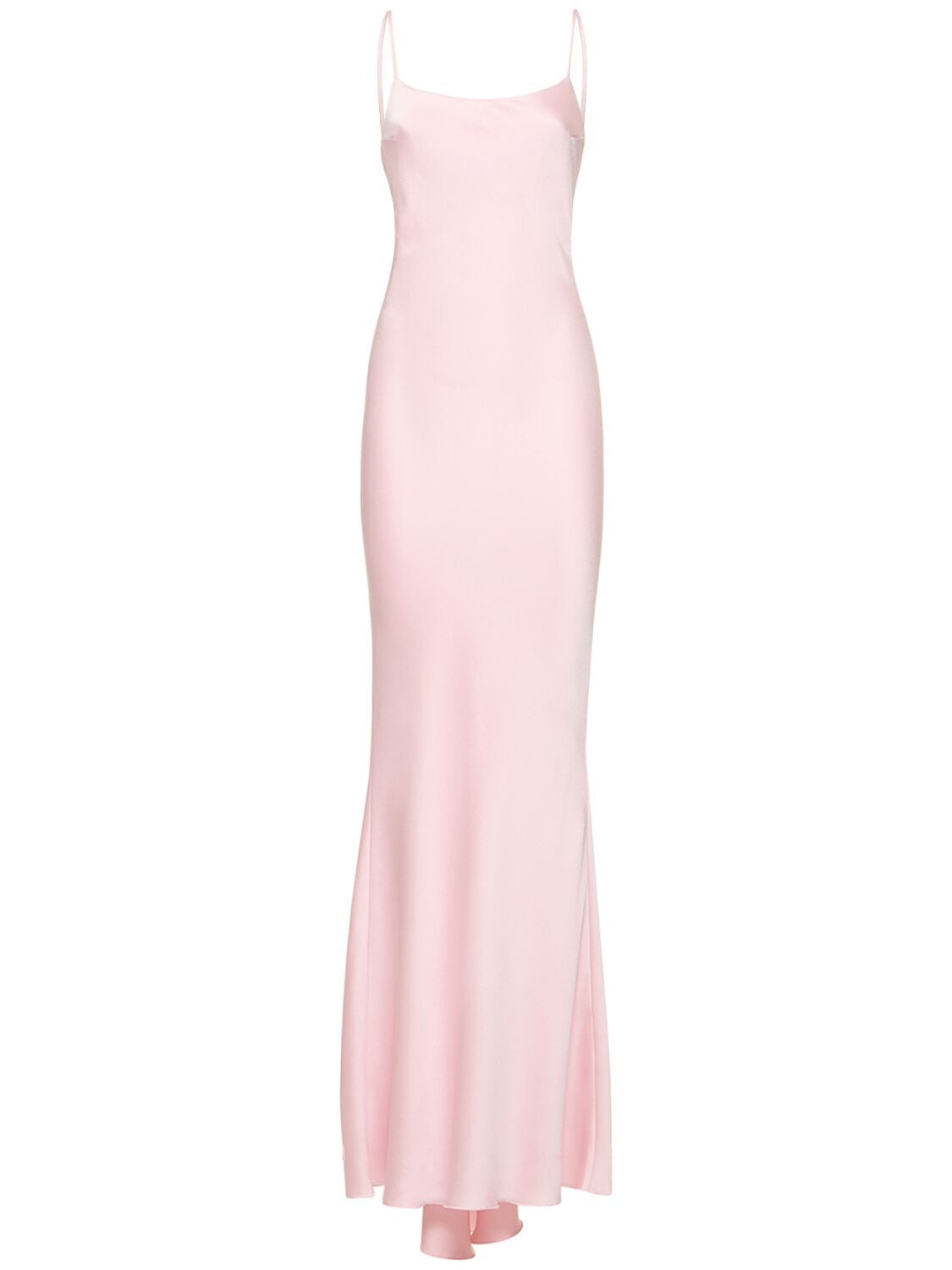 The Andamane Ninfea Tech Crepe Satin Maxi Slip Dress In Pink