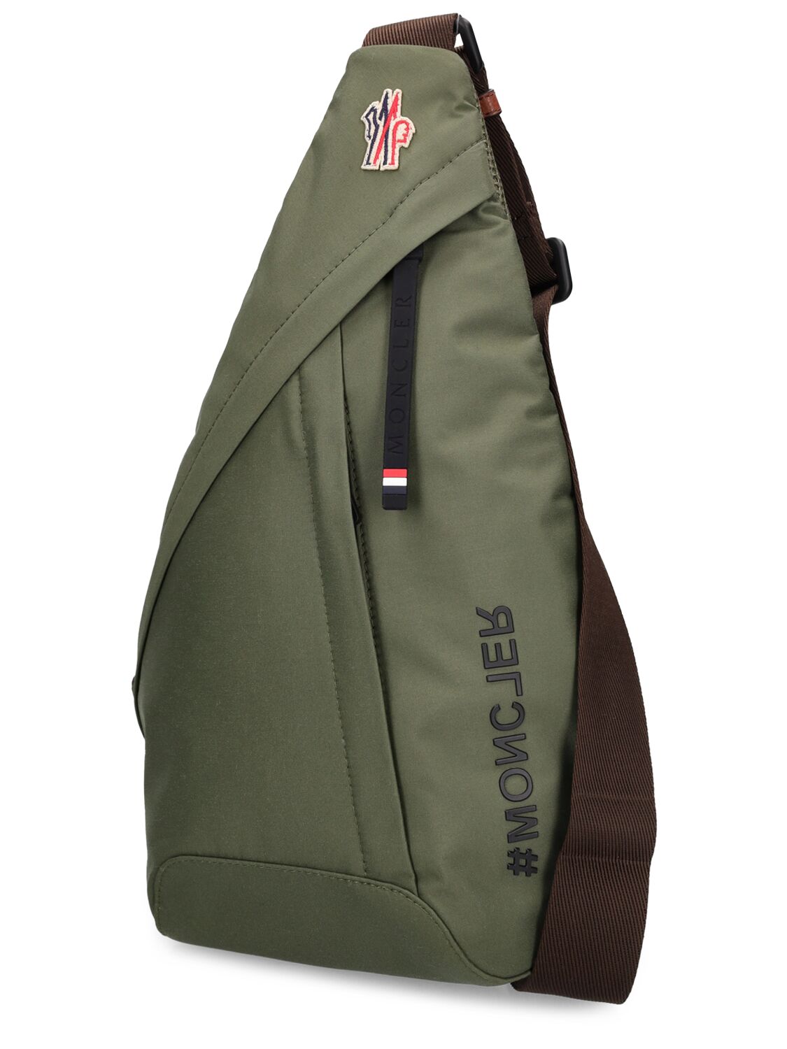 Shop Moncler Nylon Crossbody Bag In Green