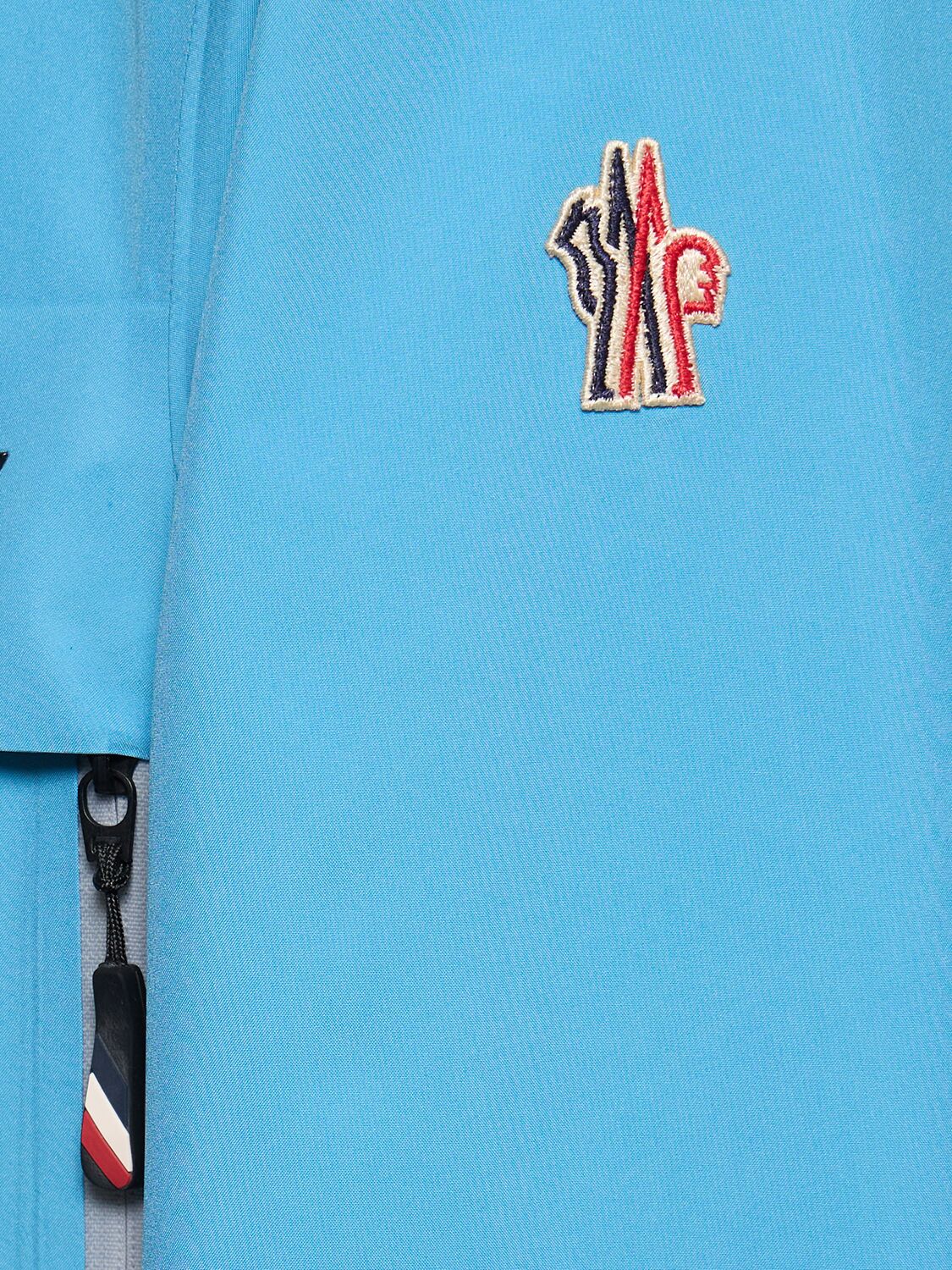 Shop Moncler Shipton Hooded Nylon Jacket In Blue