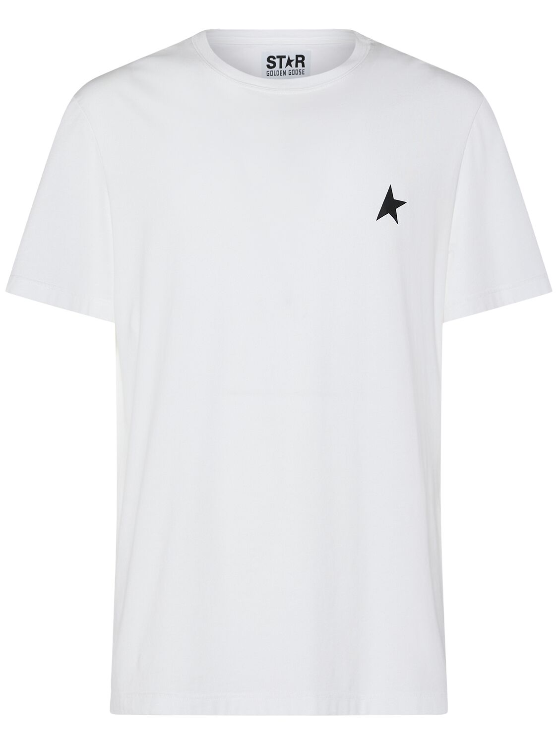 Golden Goose Small Star Logo Cotton T-shirt In Optic White