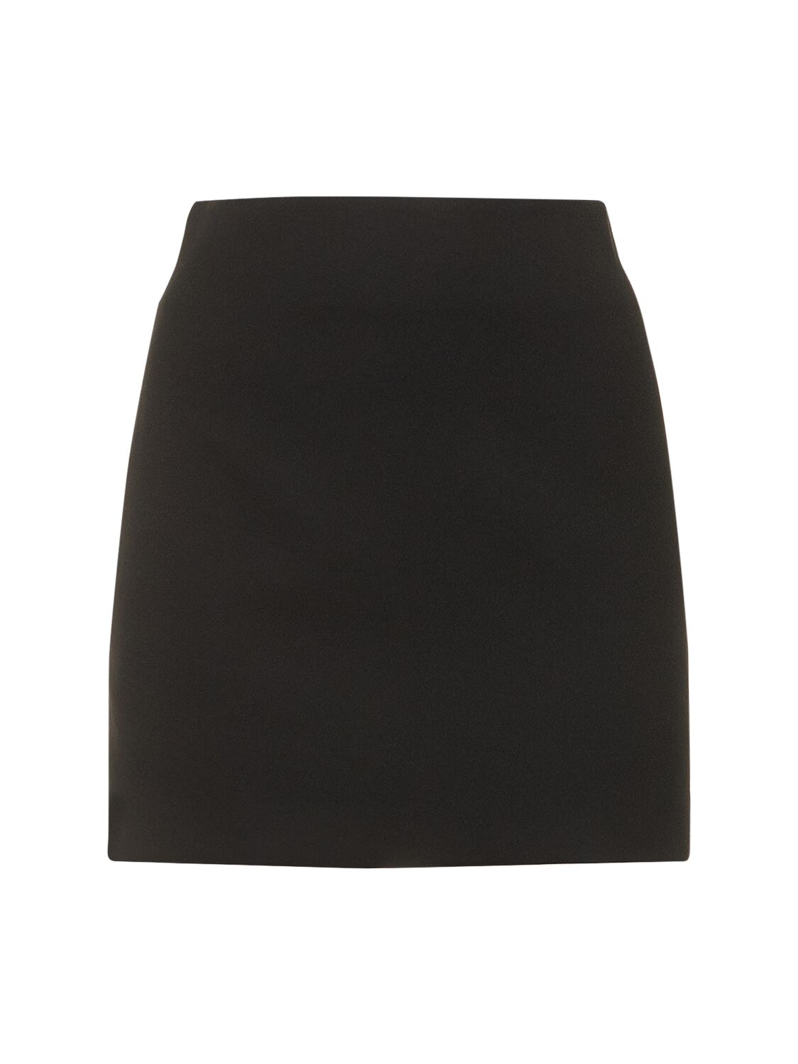 The Andamane Nerea Tech Crepe Satin Mini Skirt In Black